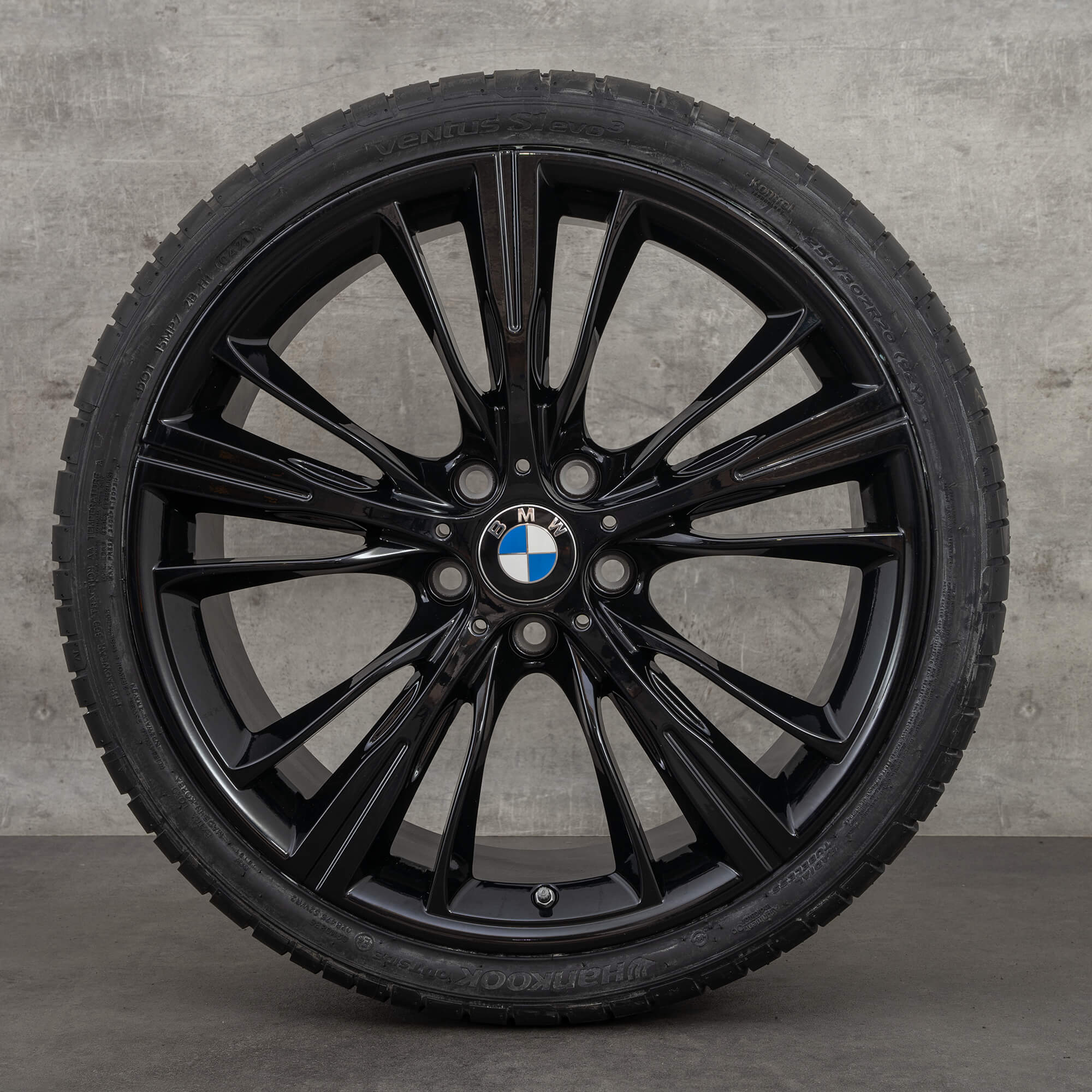 Oryginał BMW serii 3 4 koła 20 cali F30 F31 F32 F33 F36 Gran Coupe letnie stylizacja 660 6872158 6872159 czarny wysoki połysk