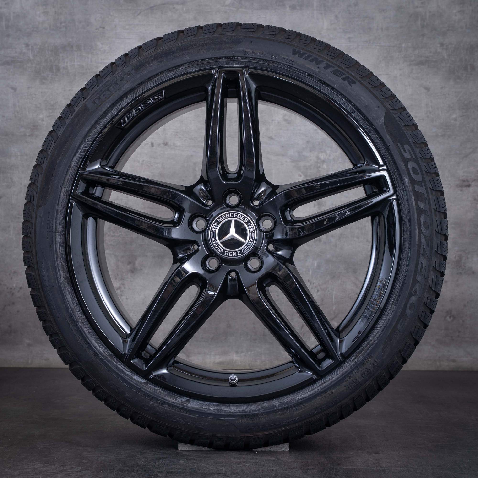 Original Mercedes Benz E-Klasse AMG Winterräder 19 Zoll W213 S213 C238 A238 Felgen A2134012000 schwarz glanz