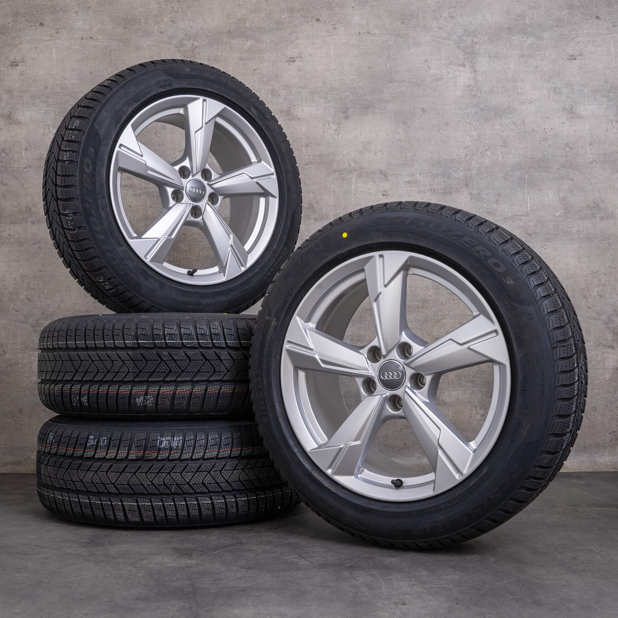 Jante vară originale Audi A6 18 inch 4K C8 jante 4K0601025CE argintiu lucios