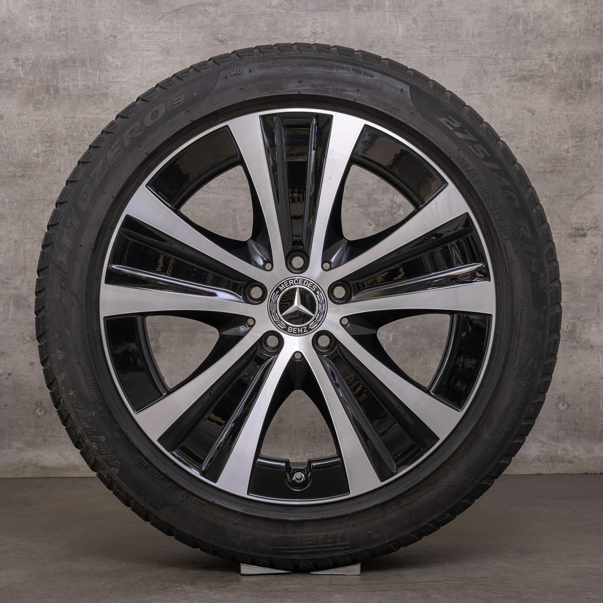 Llantas de invierno originales Mercedes Benz Clase E 18 pulgadas W213 S213 E300de E300e A2134013700 A2134015300 negro pulido