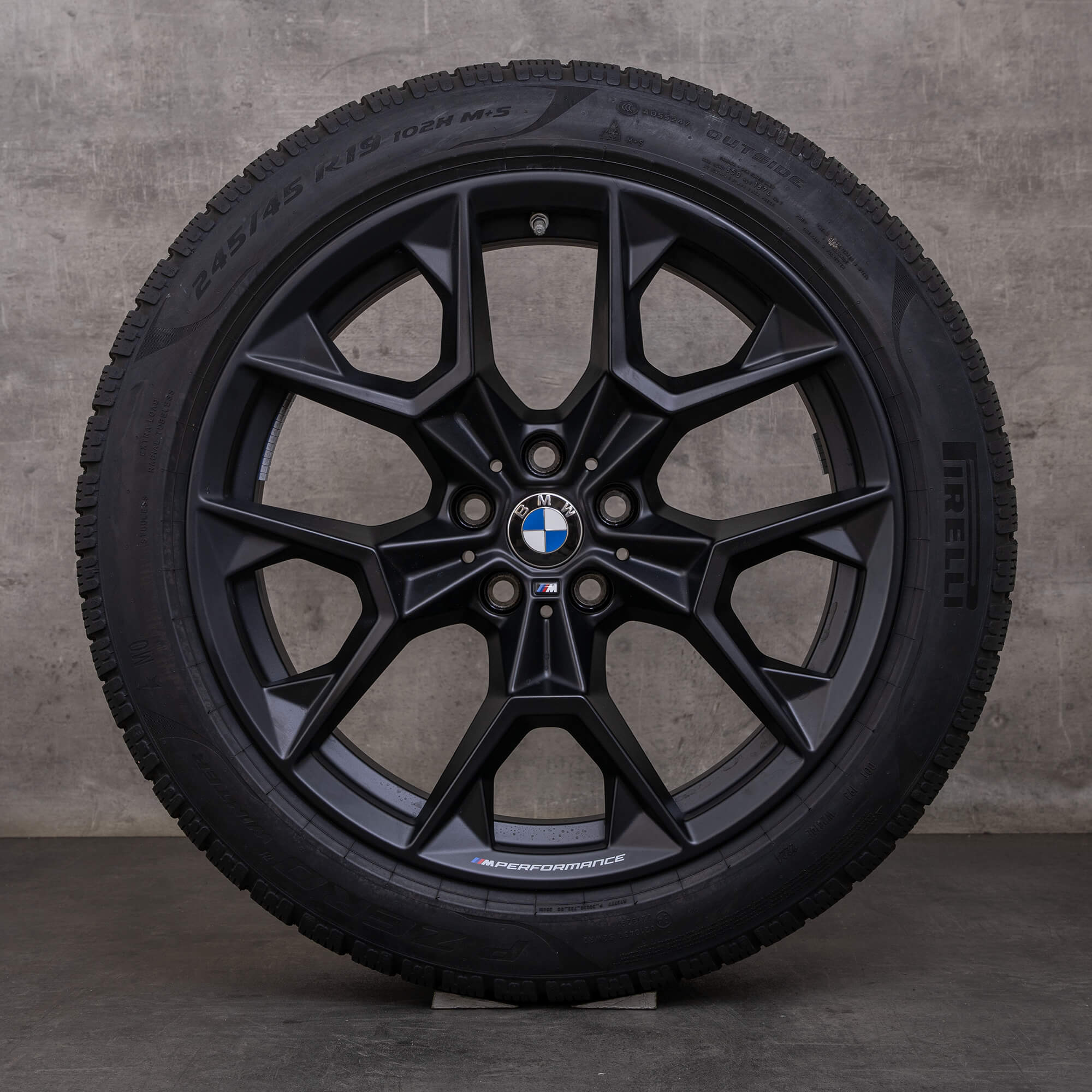 Alkuperäiset BMW 5-sarjan i5 talvirenkaat 19 tuuman G60 G61 vanteet styling 942 M 5A324F4 5A324F5 musta matta