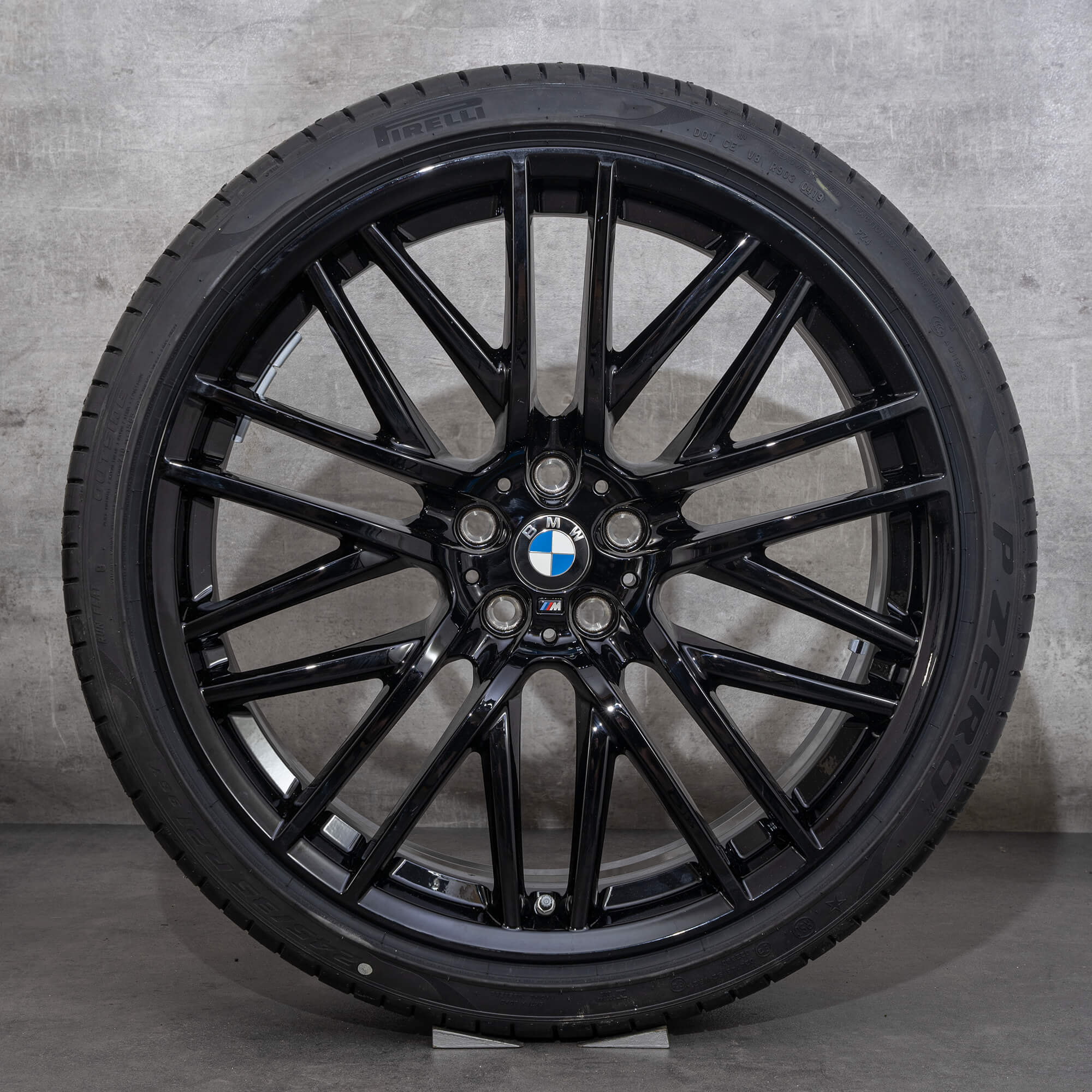 Original BMW 6-serie 7 hjul 21-tommers sommerhjul GT G32 G11 G12 Styling 650 M 6893542 jet svart NY