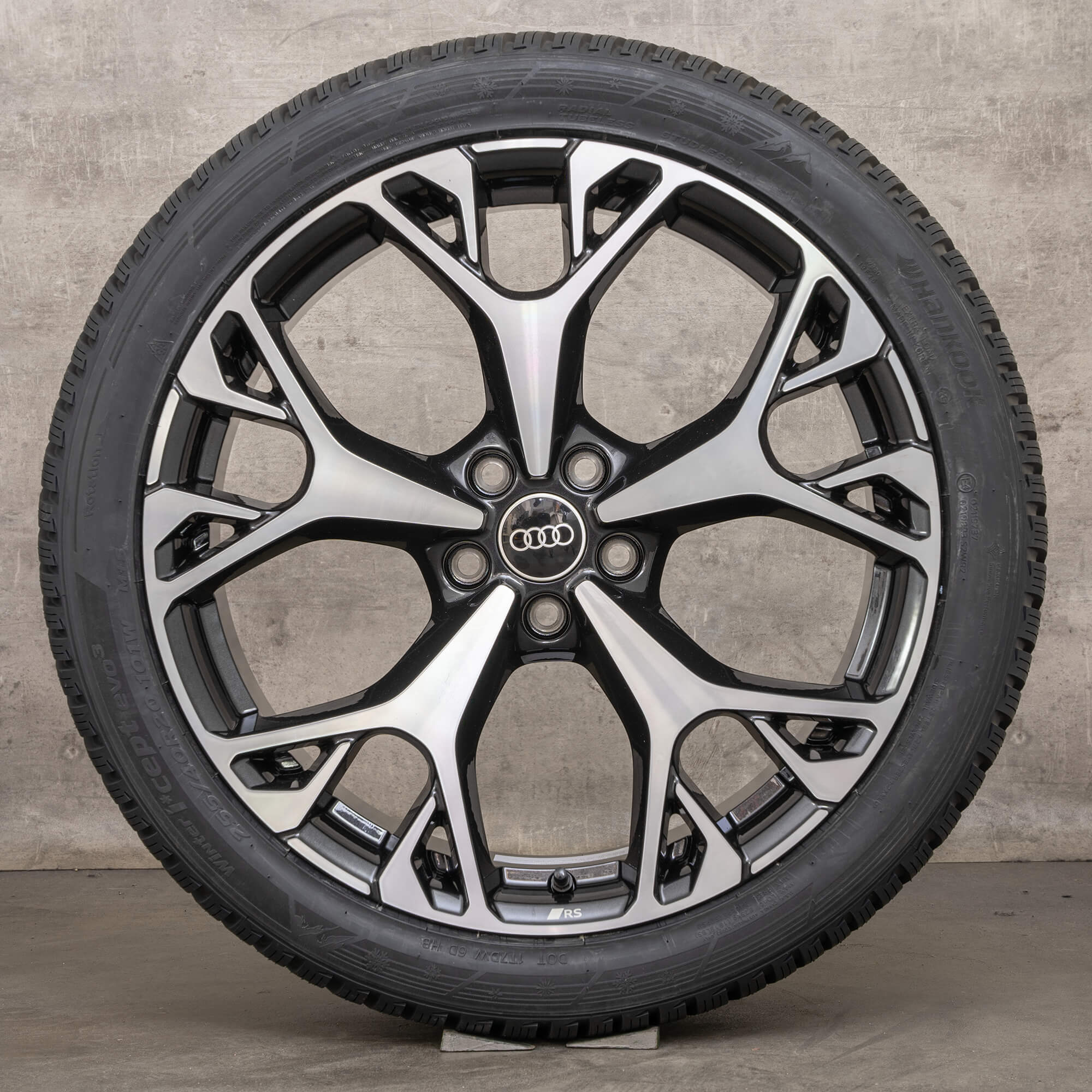 Oryginalne felgi Audi A6 4P C9 koła zimowe 20 cali Avant 4P0601025L czarne polerowane NOWOŚĆ