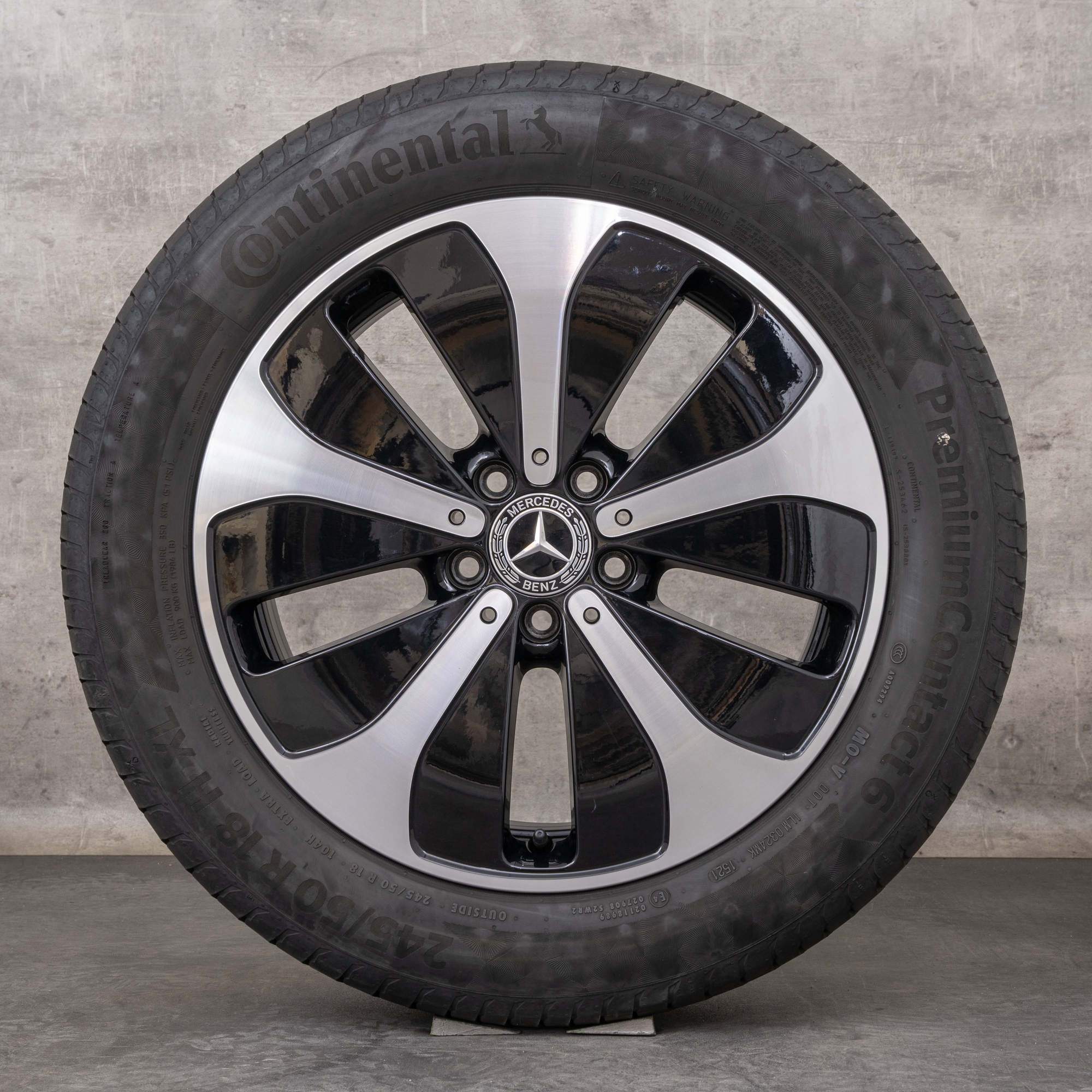Alkuperäiset Benz Mercedes EQV vanteet 18 tuuman W447 kesäpyörät A4474017300 musta kiillotettu