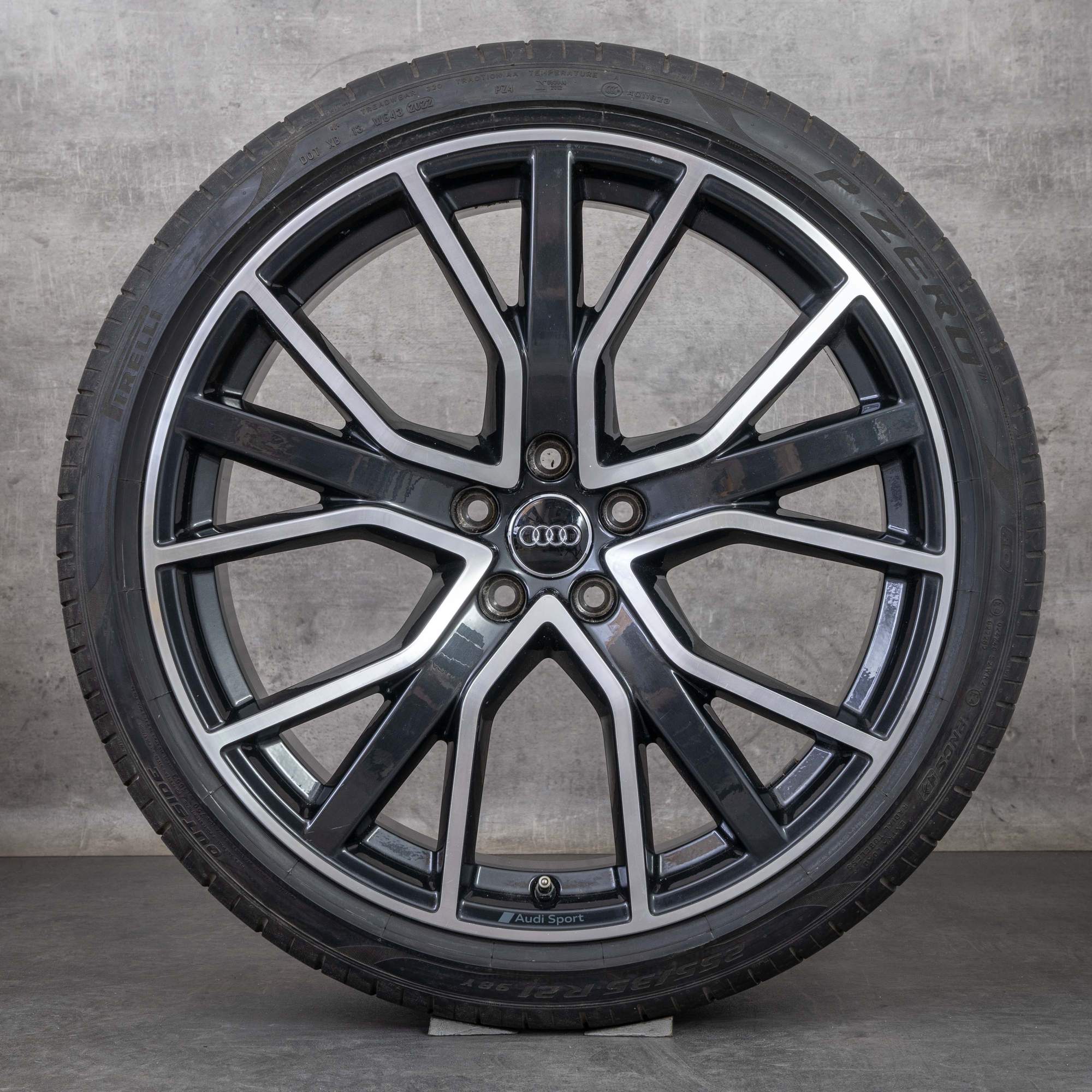 Originali Audi A7 S7 cerchi auto 21 pollici 4K C8 estivi 4K8601025Q antracite lucidato frontalmente