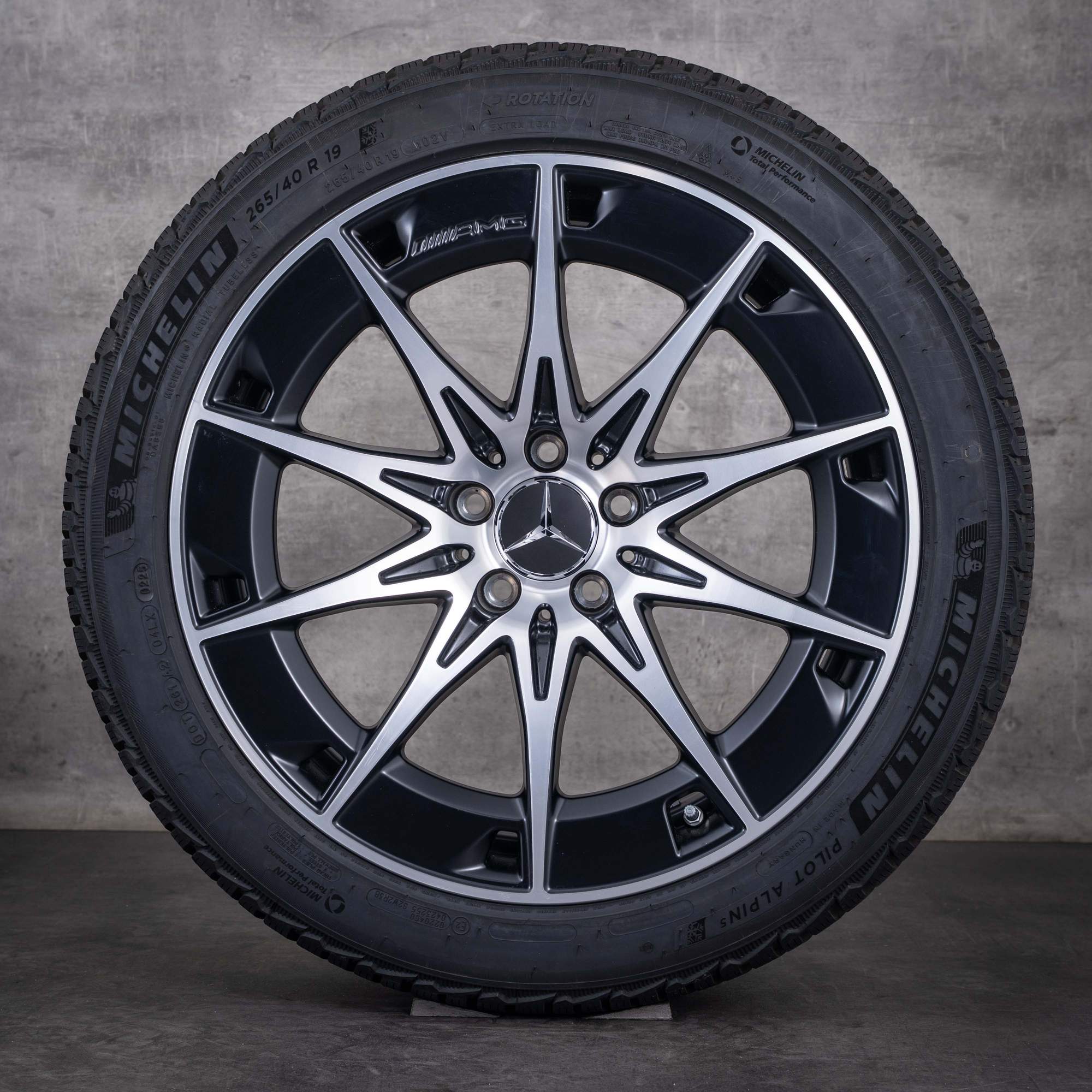 OEM Mercedes-Benz CLE 53 AMG winter wheels 19inch C236 A236 rims A2364012700 A2364012800 Matte Black diamond cut NEW
