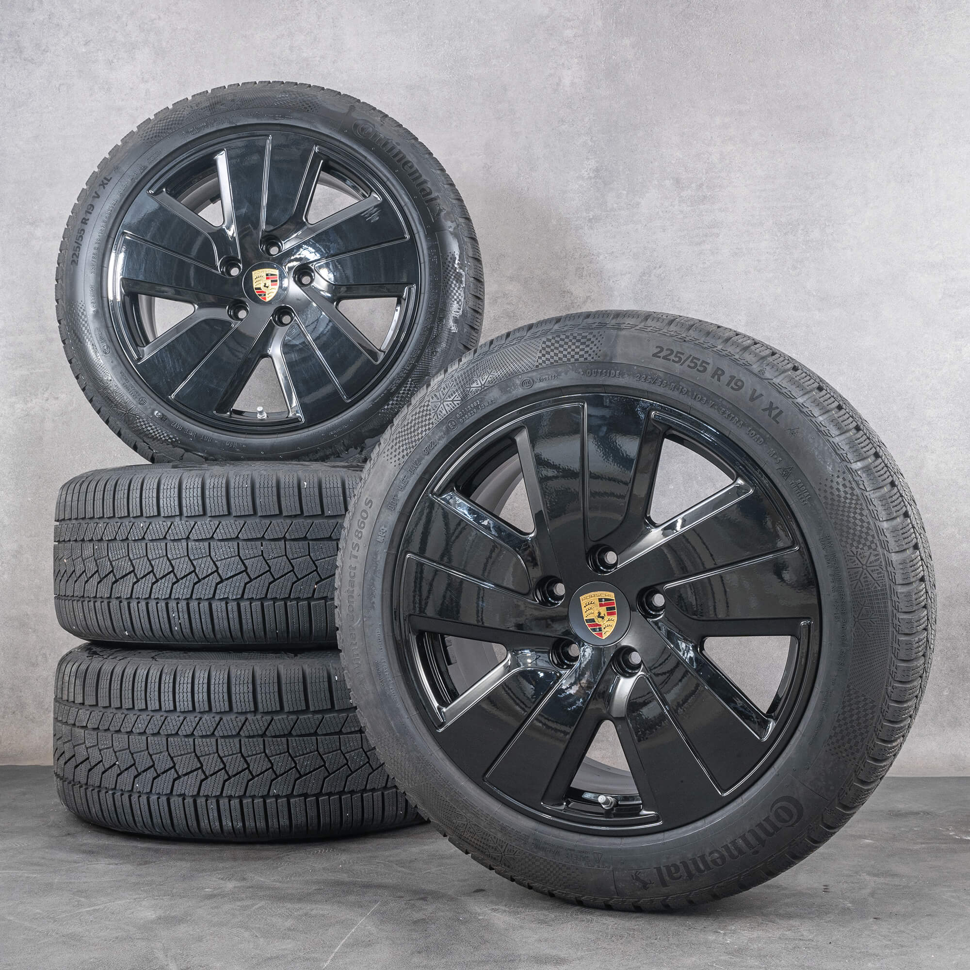 Origineel Porsche 19 inch Taycan S Aero velgen winter OEM wielset zwart 041
