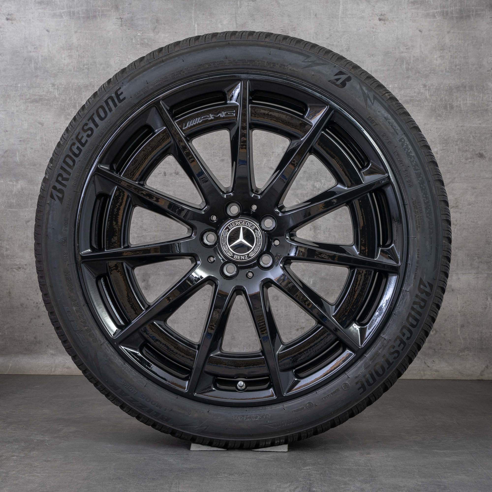 Oryginał Mercedes Benz EQS & 53 AMG felgi 21 cali 4Matic V297 koła letnie A2974011400 czarny