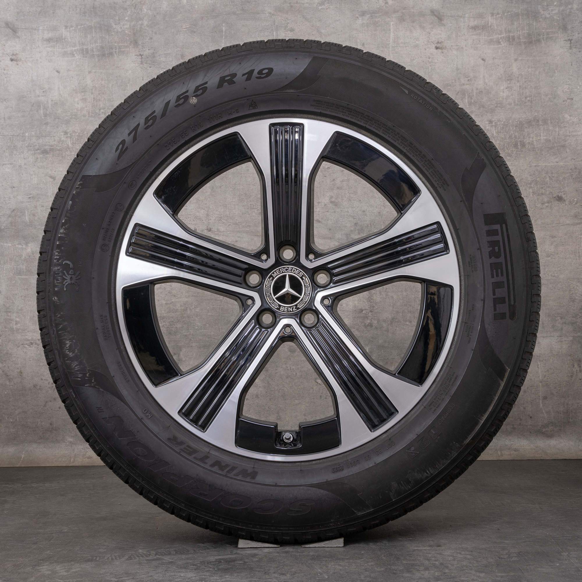 Original Mercedes Benz GLE Winterräder 19 Zoll C167 V167 Coupe Felgen A1674013201 A1674013501 schwarz glanzgedreht