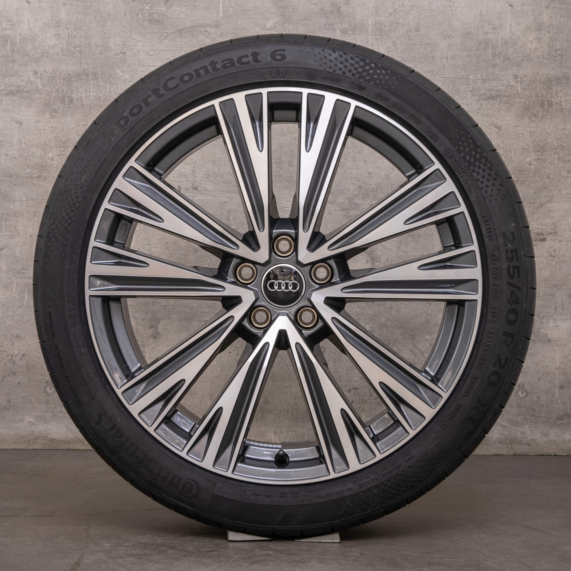 Original Audi A6 S6 Jantes 20 pouces 4K C8 F2 Roues d'été 4K0601025J anthracite brillant