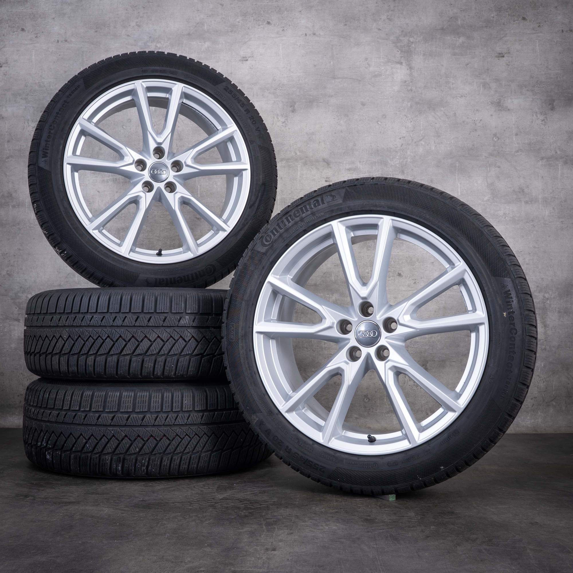 Oryginalne koła zimowe do Audi Q5 SQ5 felgi 20 cali FY nr kat. 80A071490A wzór Vox Design kolor srebrny