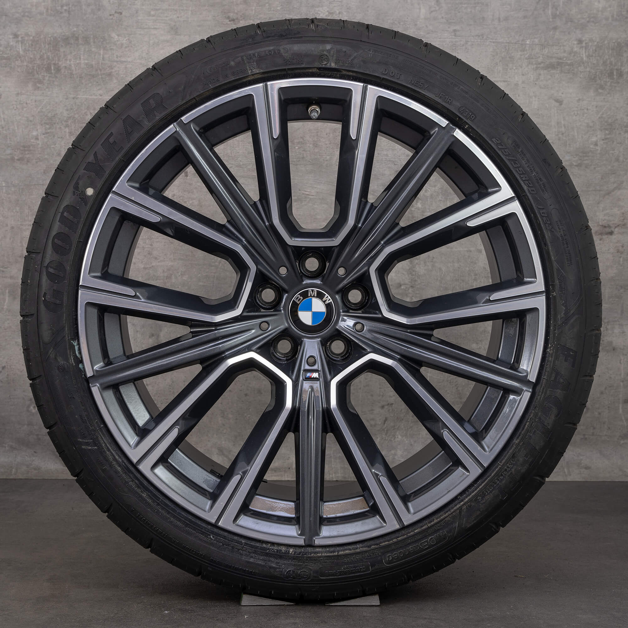 Jantes originais BMW Série 6 7 de 20 polegadas G32 G11 G12 jantes verão styling 817 M 8090096 8090097 orbit grey glossy turned
