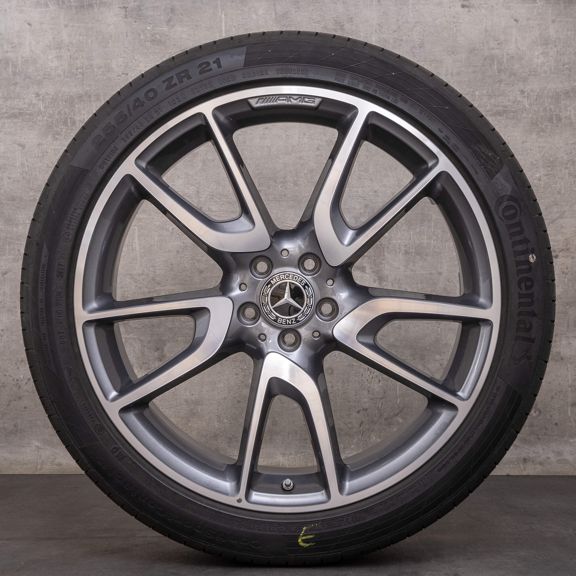 Originální letní kola Mercedes Benz GLC 43 AMG 21" X253 C253 ráfky na auto A2534012000 A2534012800 černá saténová povrchová úprava
