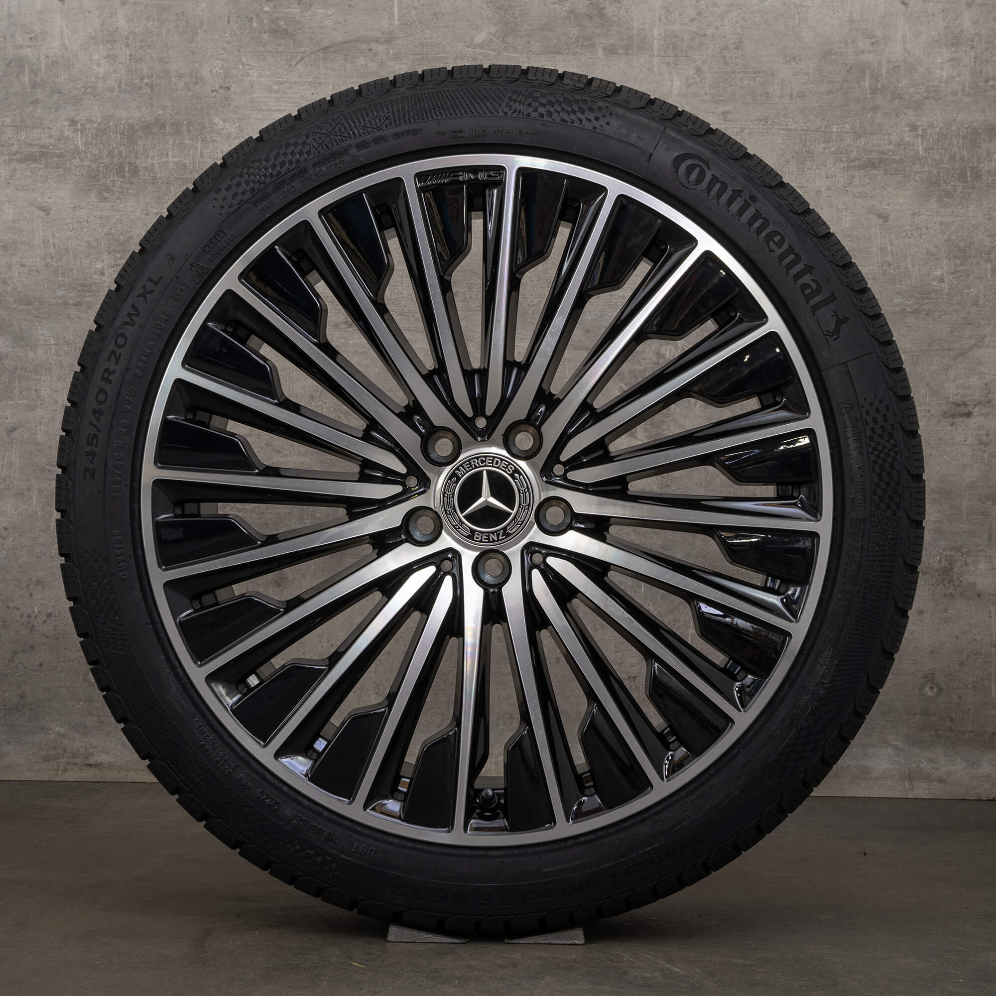 Original Mercedes Benz E-Class AMG jante vară 20 inch W214 S214 A2144010500 A2144010600 negru Lucios NOU