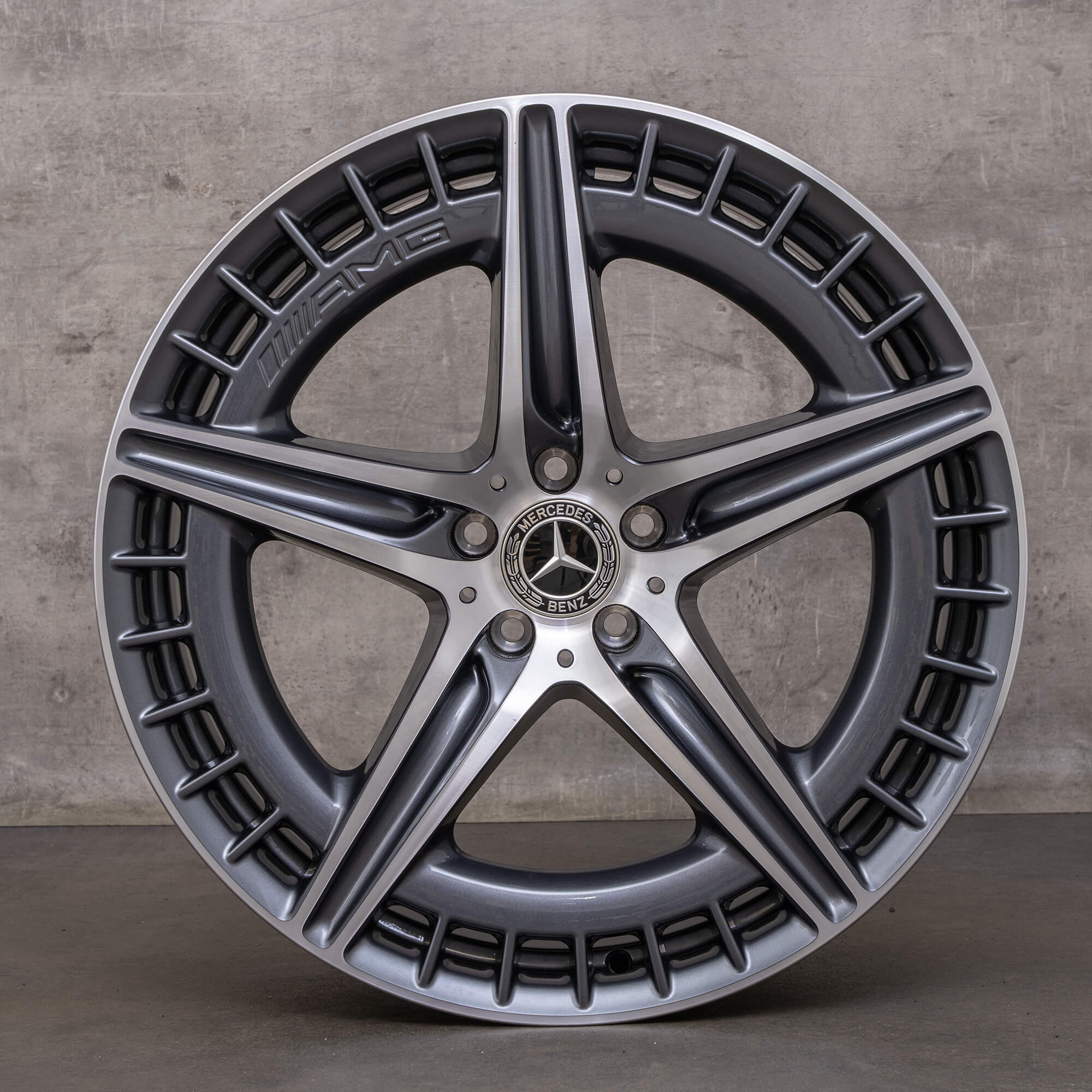 Original Mercedes Benz EQS 53 AMG llantas 21 pulgadas V297 A2974011600 gris himalaya alto brillo torneado NUEVO
