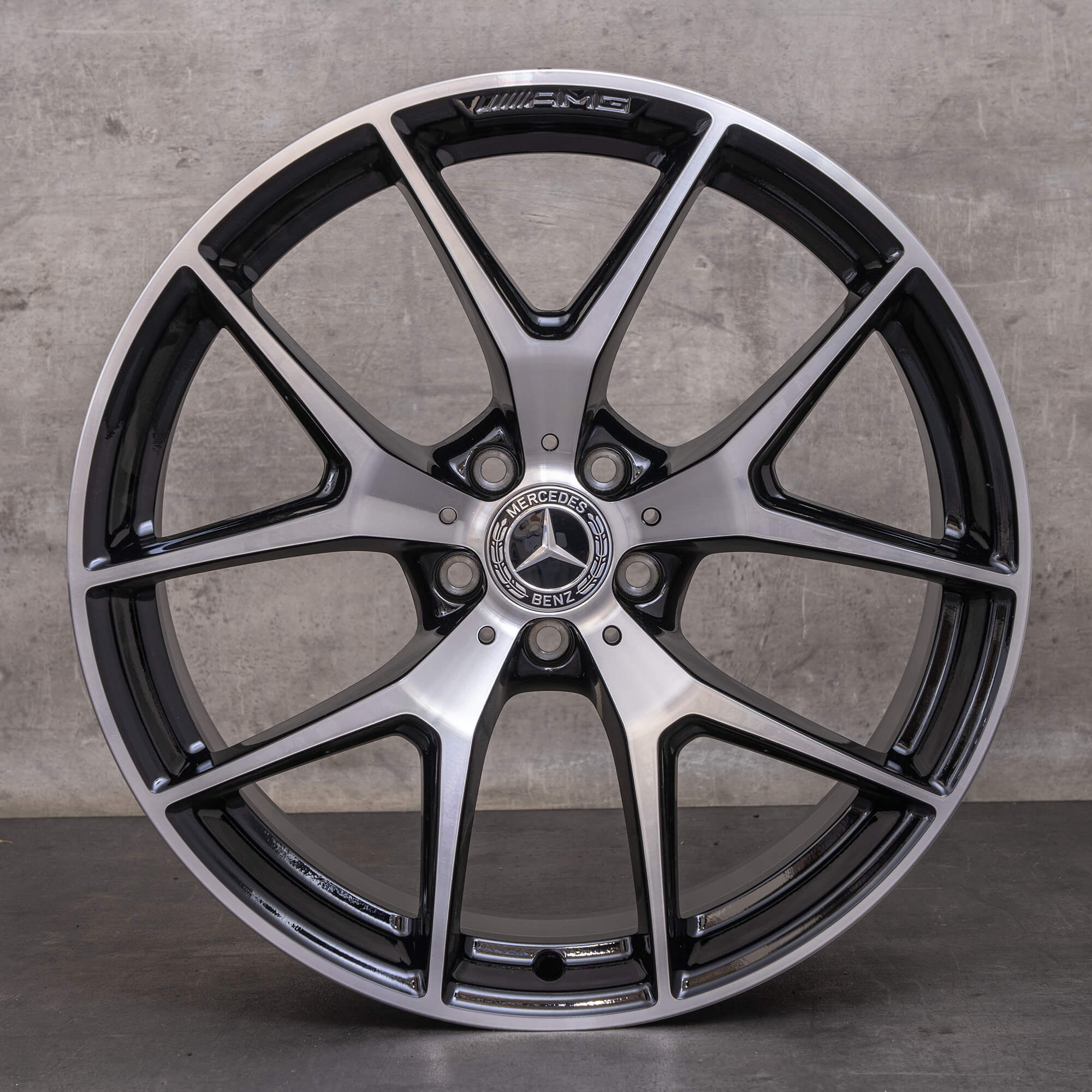 Alkuperäiset Mercedes Benz GLC & 43 AMG vanteet 20 tuuman X253 C253 A2534015500 A2534015600 musta kiillotettu sorvattu