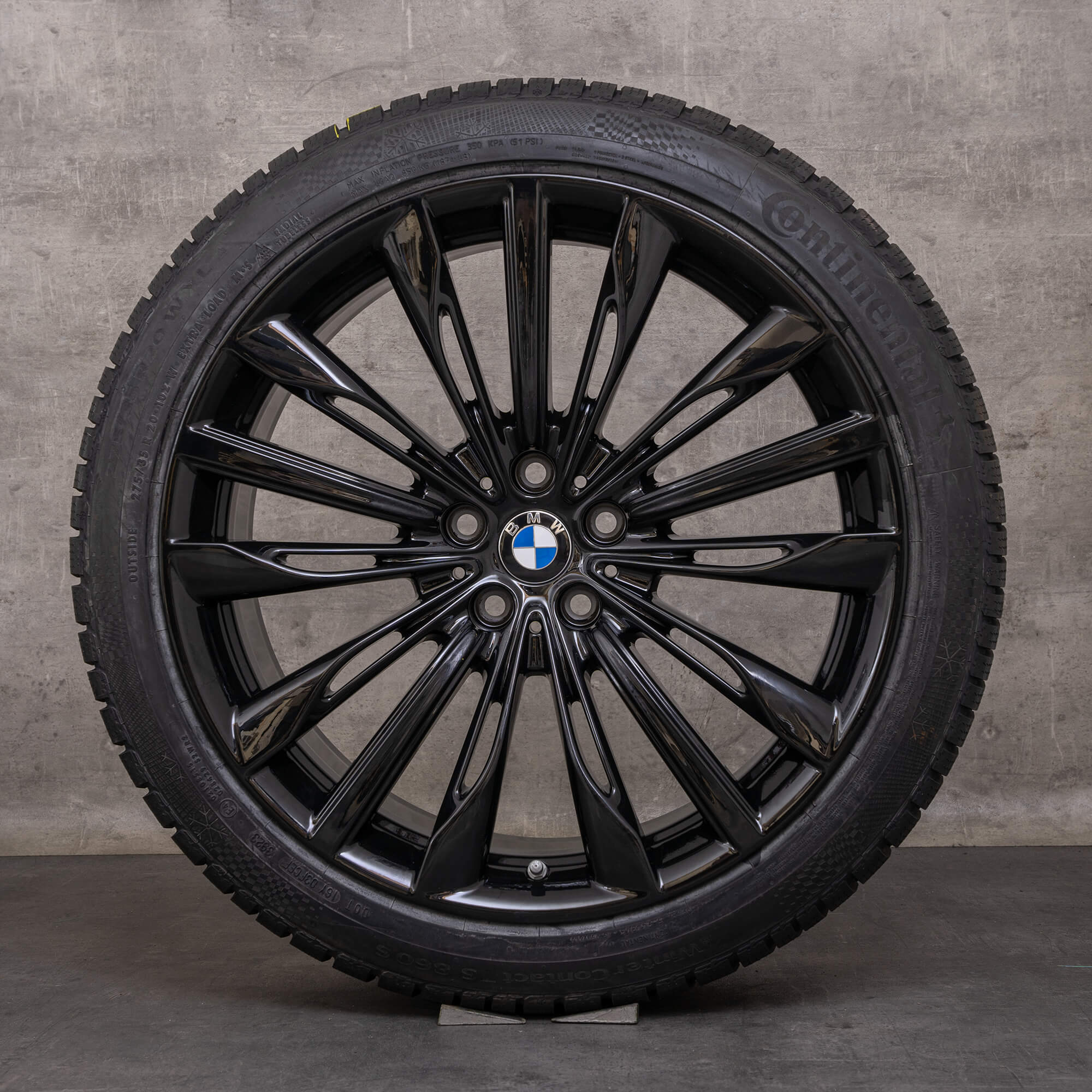 Jantes d'origine BMW Série 6 GT 7 20 pouces G32 G11 G12 Styling d'été 646 6868051 6868052 noir brillant