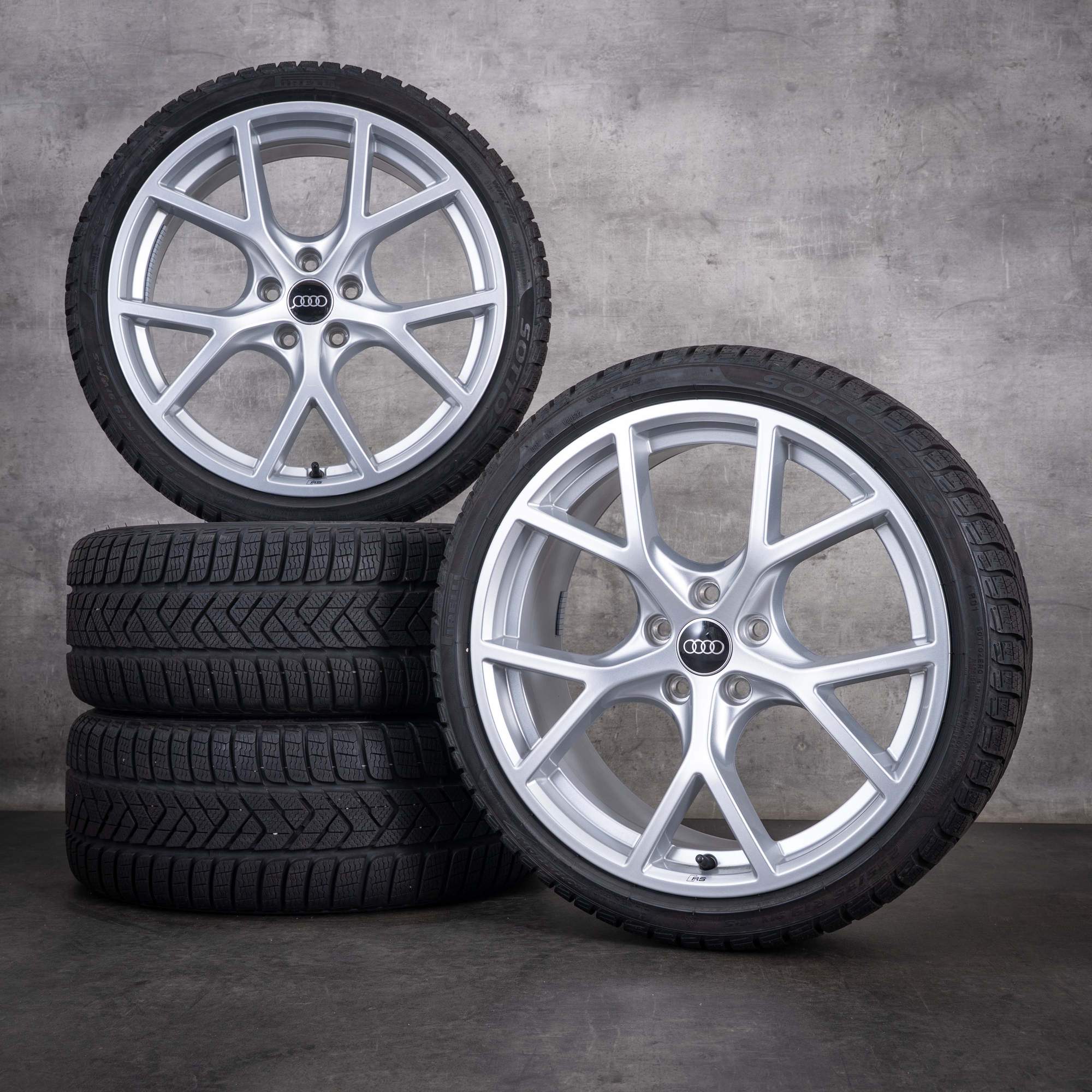 OEM Audi RS3 winter wheels 19inch 8Y rims 8Y0601025BP 8Y0601025BQ Glossy Silver