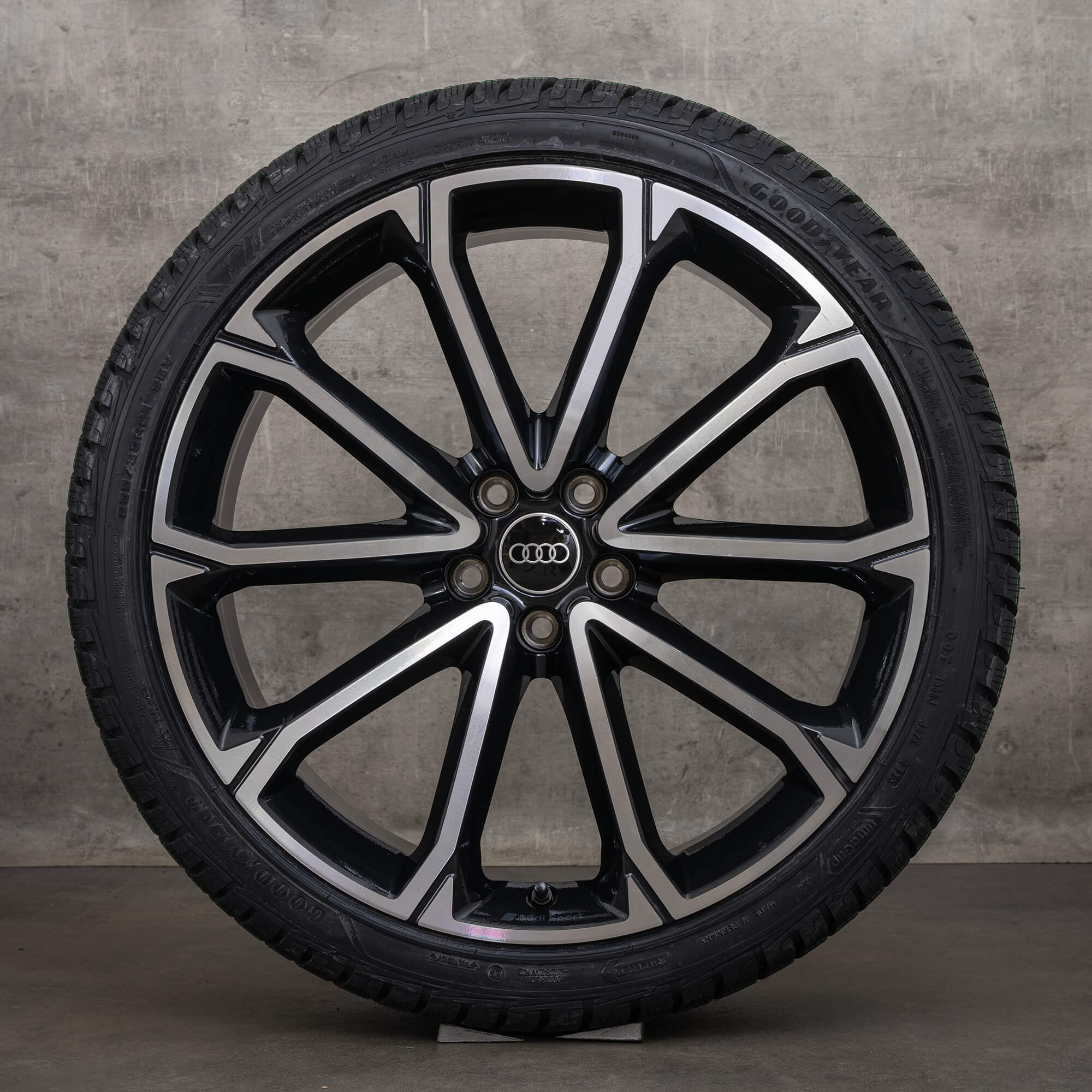 OEM Audi RS Q3 winter wheels 21 inch F3 rims Polygon 83A601025AG black high gloss NEW