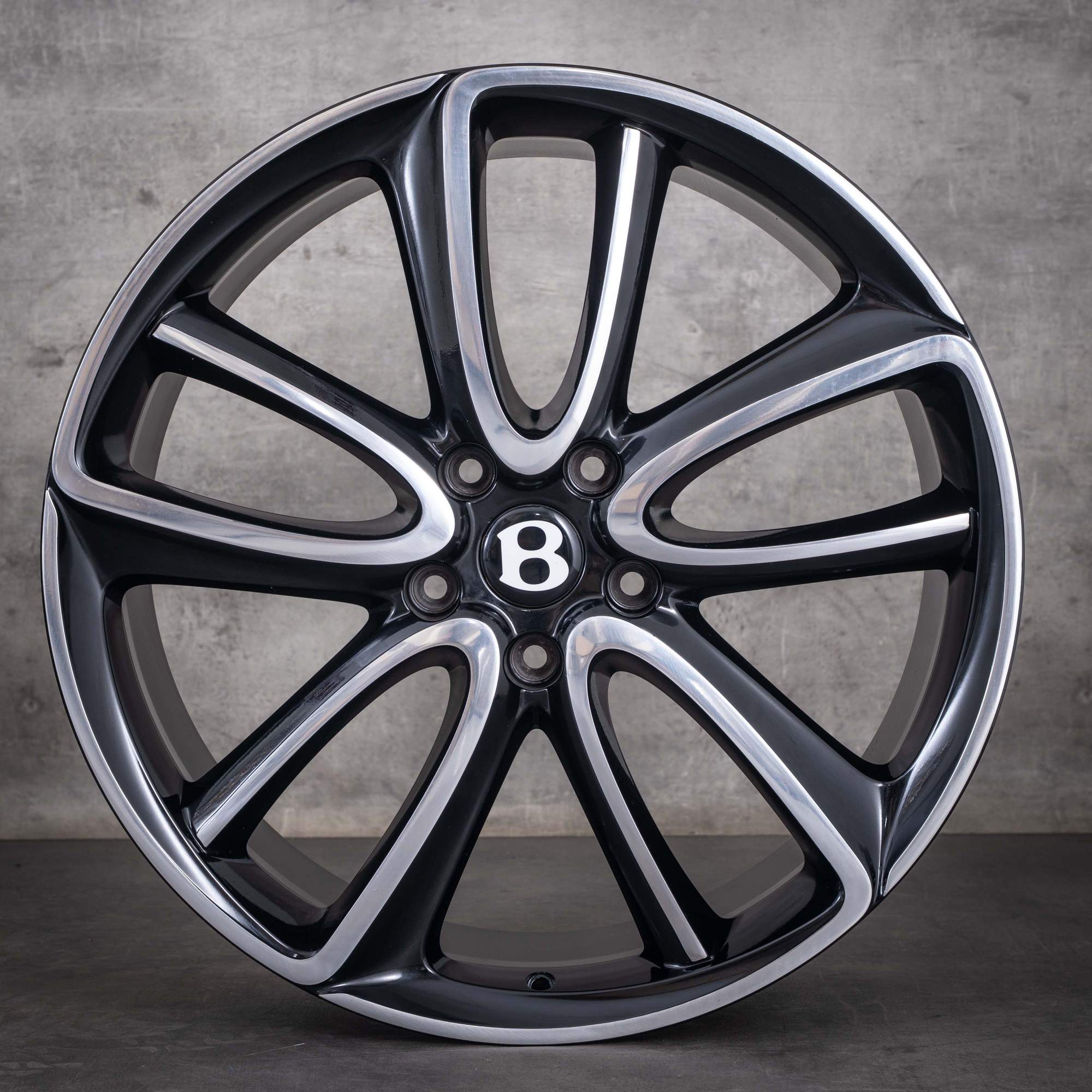 OEM Bentley Continental GT GTC Flying Spur 22inch rims 3S 3SA601025AK 3SA601025AL diamond cut black