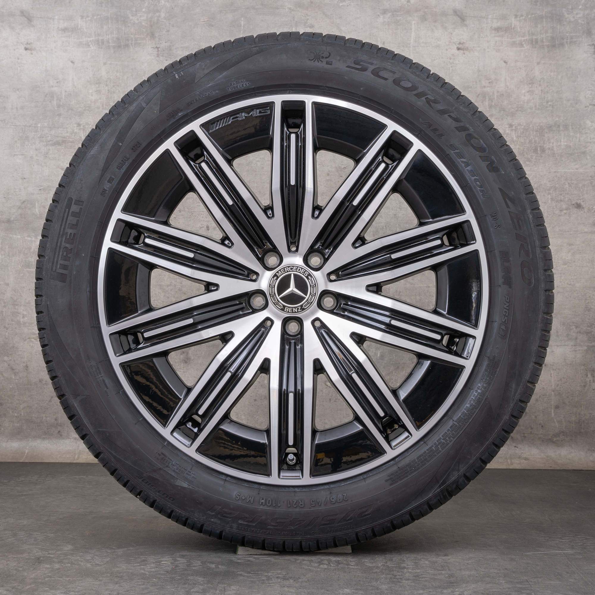 OEM Mercedes Benz EQS AMG winter wheels 21 inch X296 rims A2964011600 black polisched