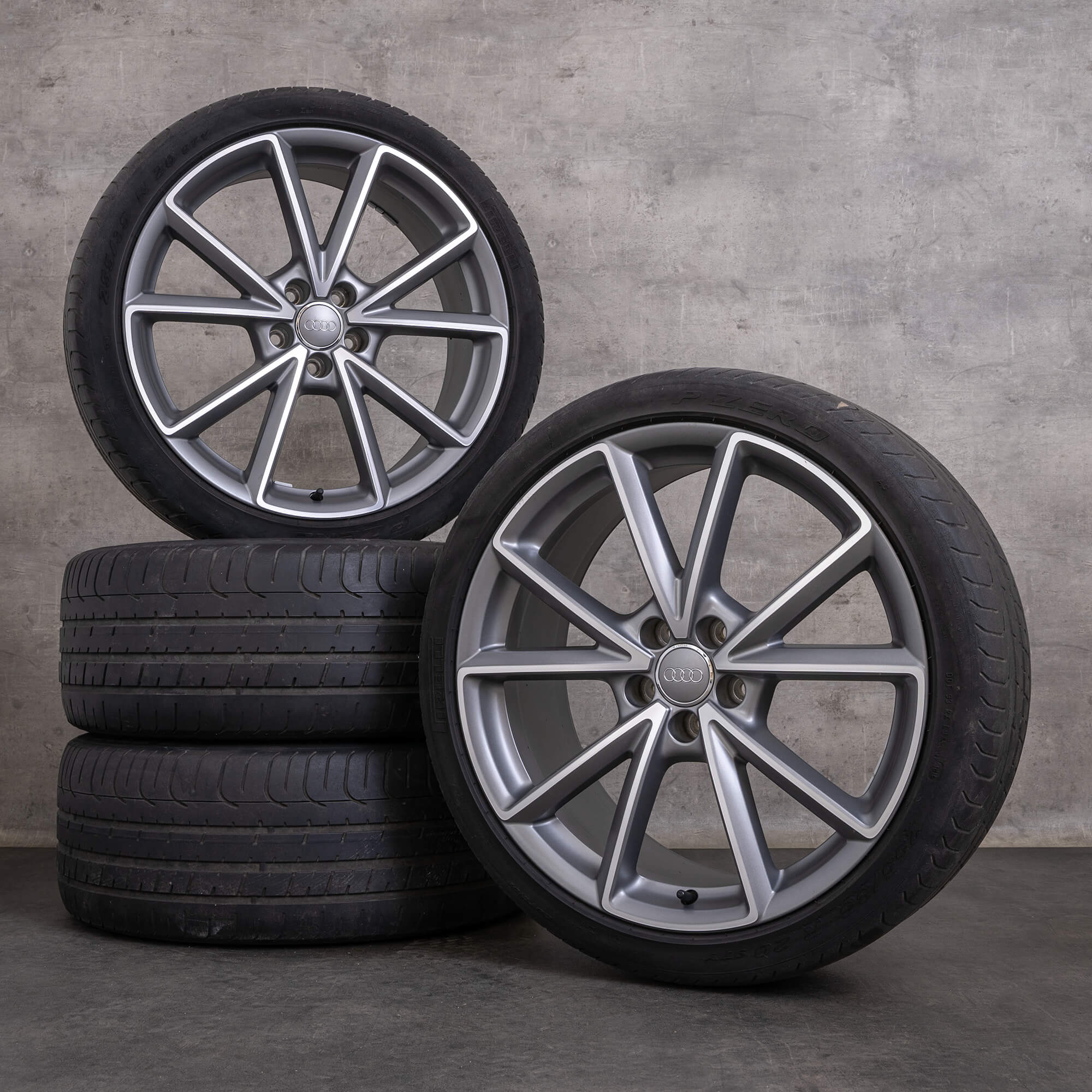 OEM Audi Q3 RSQ3 rims 20 inch 8U summer wheels 8U0601025AK titan matt ...