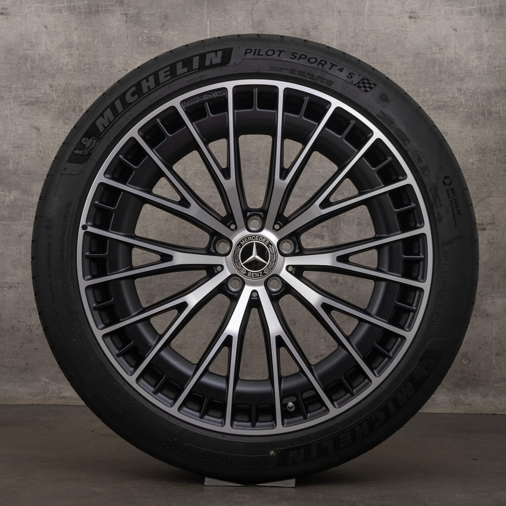 Original Mercedes Benz GLC AMG Felgen 21 Zoll C254 43 63S E Performance Sommerräder A2544011400 A2544011500 schwarz matt glanzgedreht