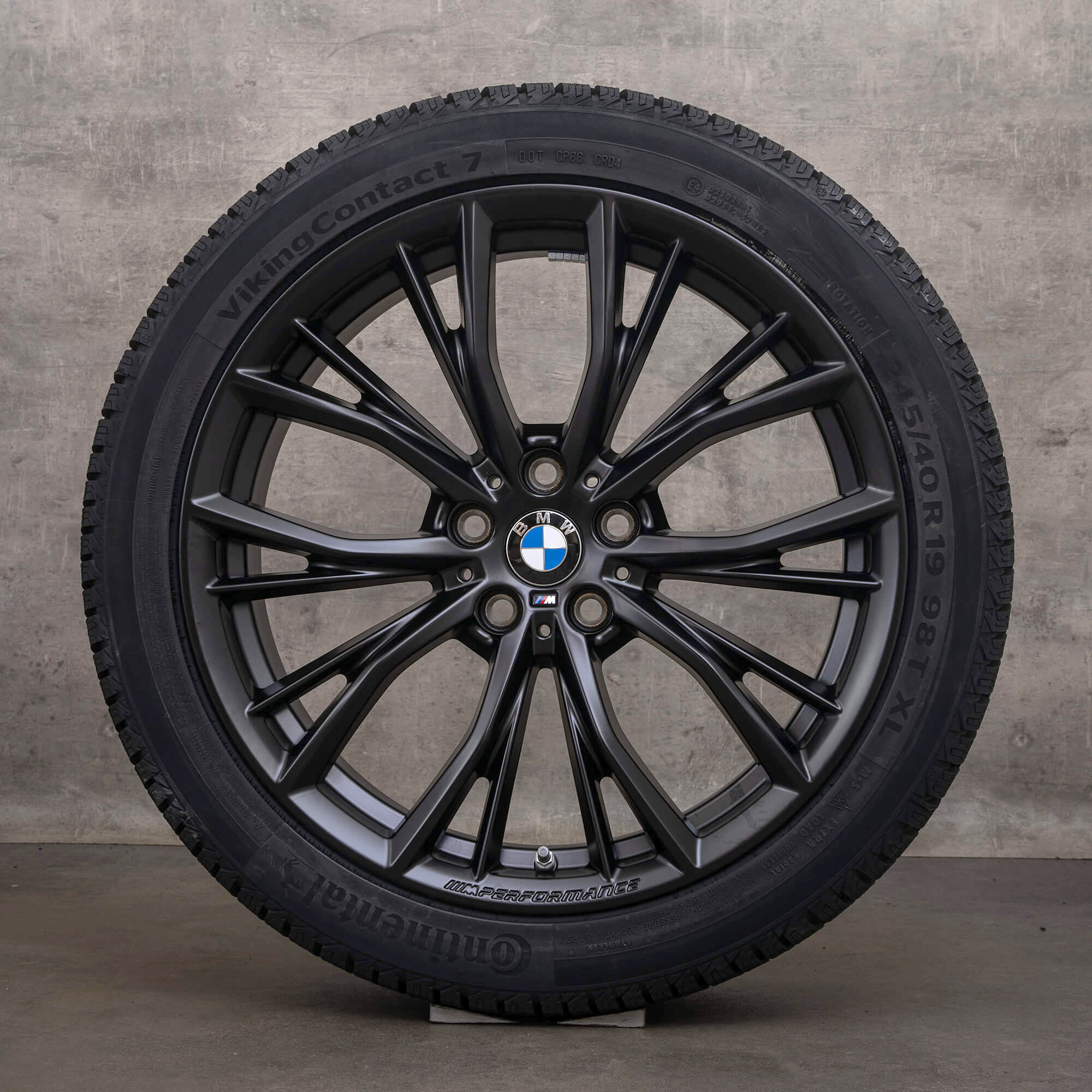 Originale BMW serie 5 cerchi 19 pollici G30 G31 ruote invernali 6885455 styling 786 M nero opaco pneumatici NUOVO