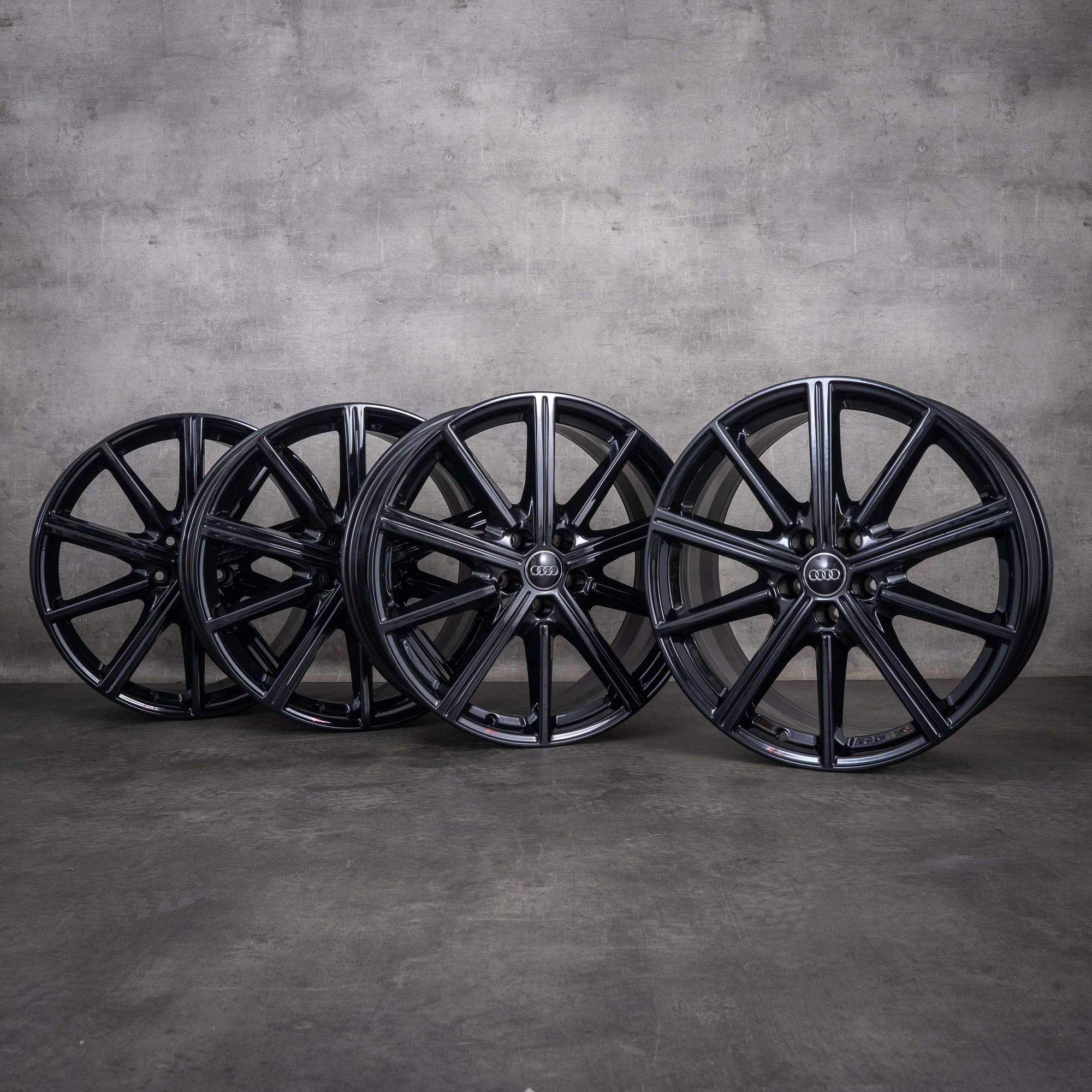 Cerchi originali Audi A6 S6 da 20 pollici 4K C8 4K0601025AR nero lucido NUOVI
