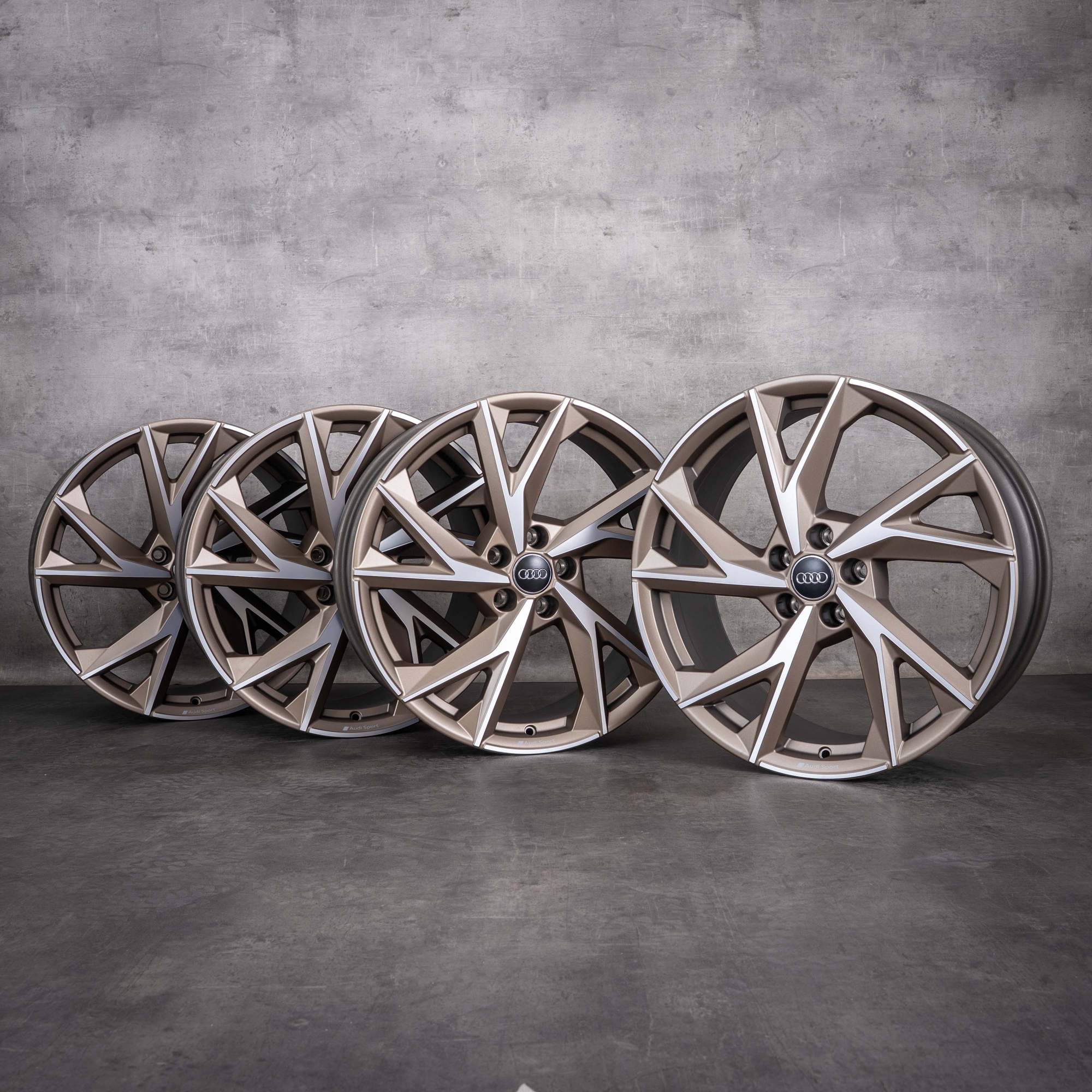 OEM Audi R8 20inch 4S Aluminum Rims 4S0601025BS 4S0601025BR matte diamond cut new