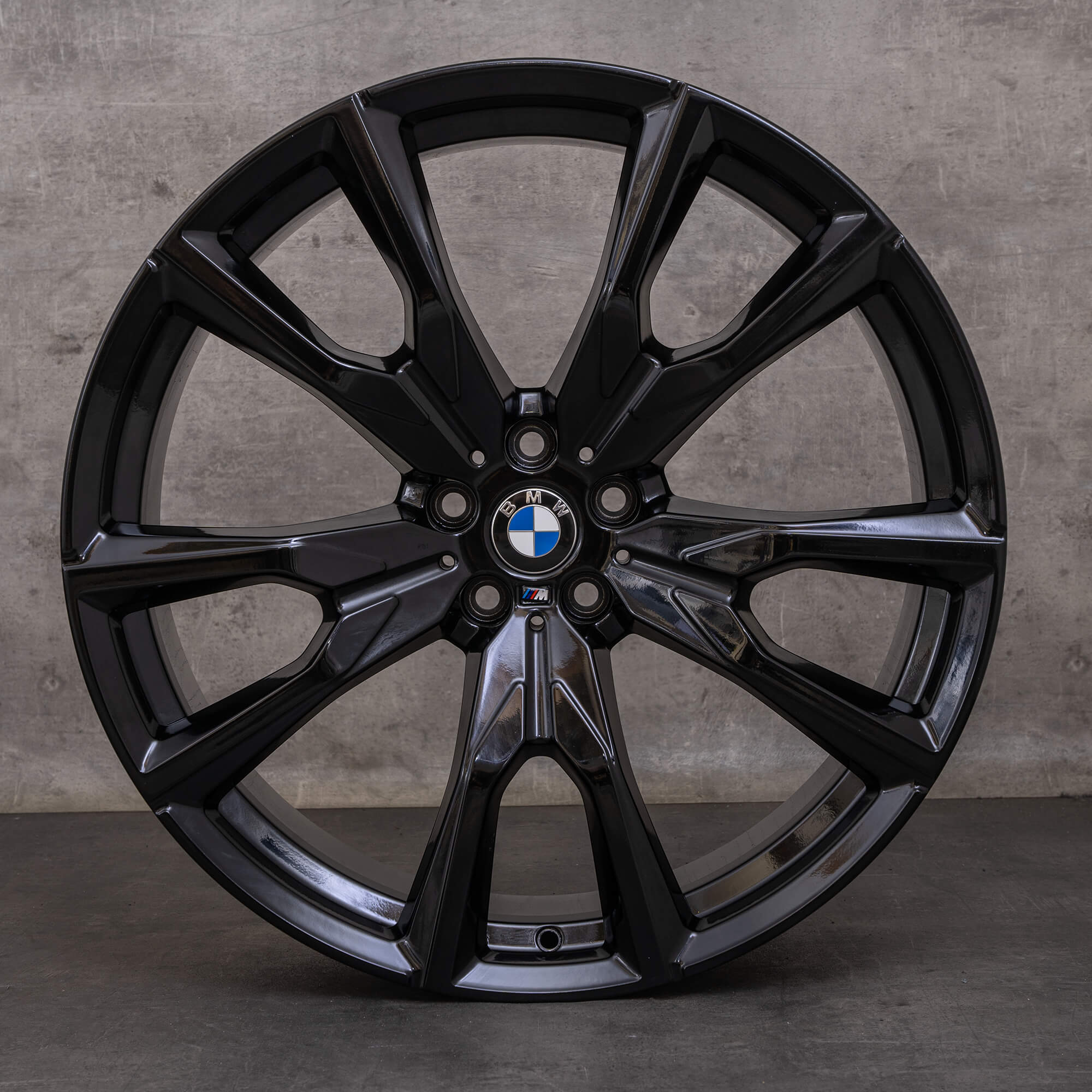 Originale BMW X7 vinterdæk med fælge 22 tommer G07 styling 755 M 8074221 8090108 sort glans NYT