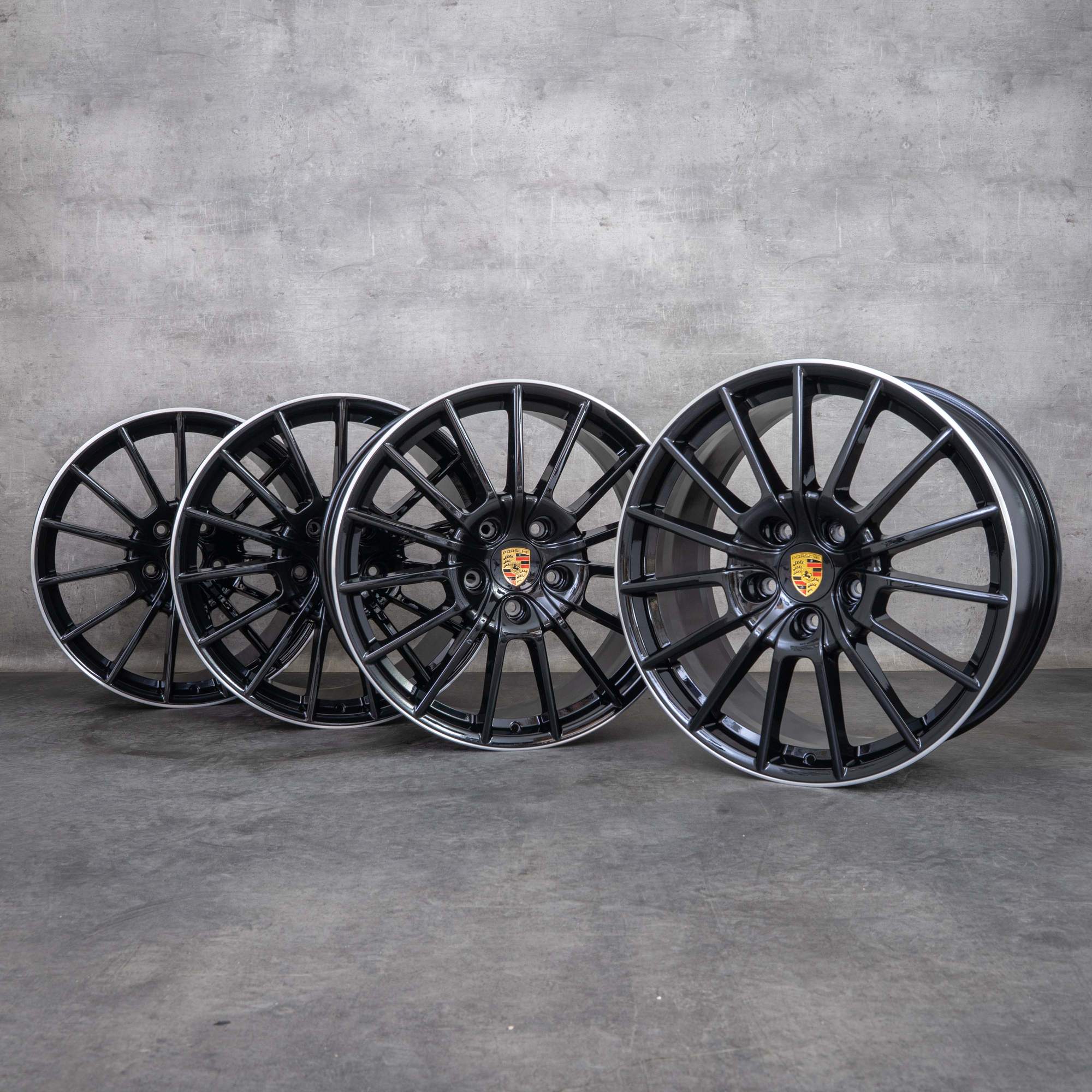 Oryginalne Felgi Porsche Panamera 970 20 cali G1 97036298005 97036298006 czarne polerowane NOWOŚĆ