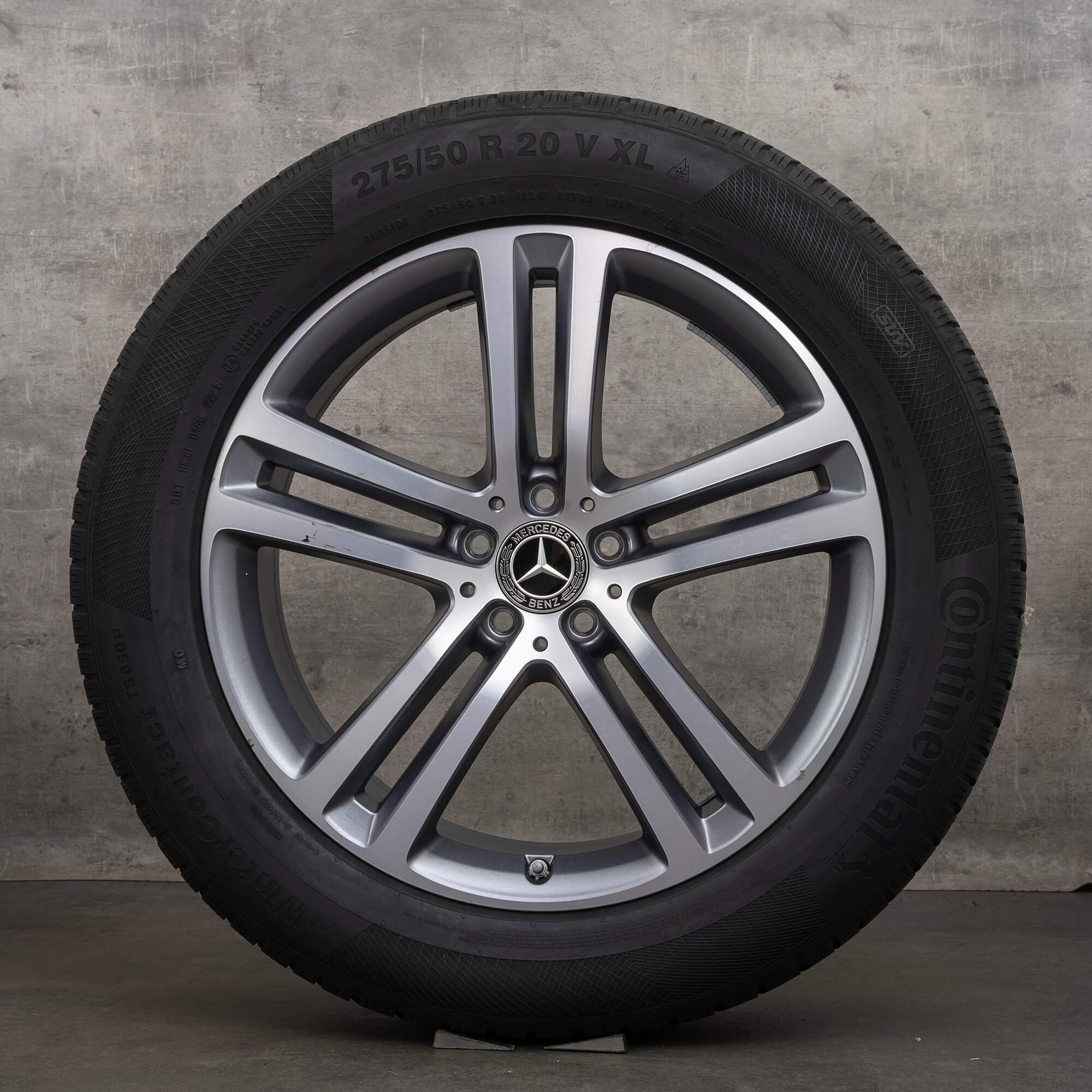 OEM Mercedes Benz GLE winter wheels 20 inch X167 C167 rims A1674012400 A1674012500 himalaya gray glossy turned