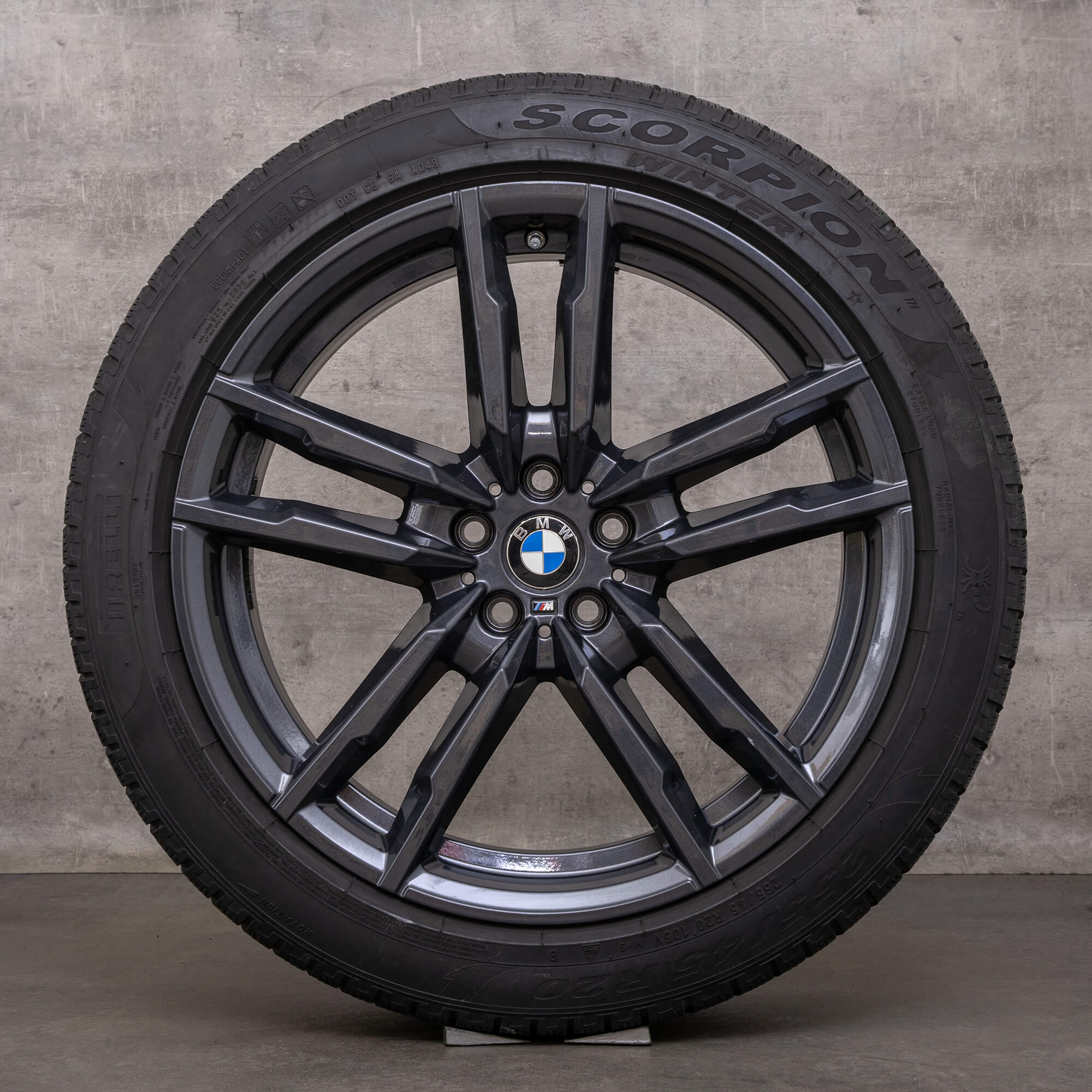 Jantes de inverno originais BMW X3M X4M 20 polegadas F97 F98 jantes 764 M 8059723 8059724 preto alto brilho