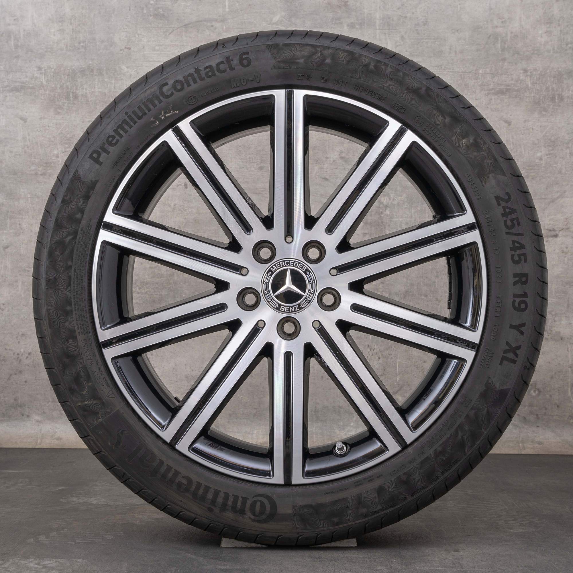 Oryginalał Mercedes Benz Klasa V Felgi 19 cali W447 Vito Marco Polo koła letnie A4474015600 czarne Polerowane