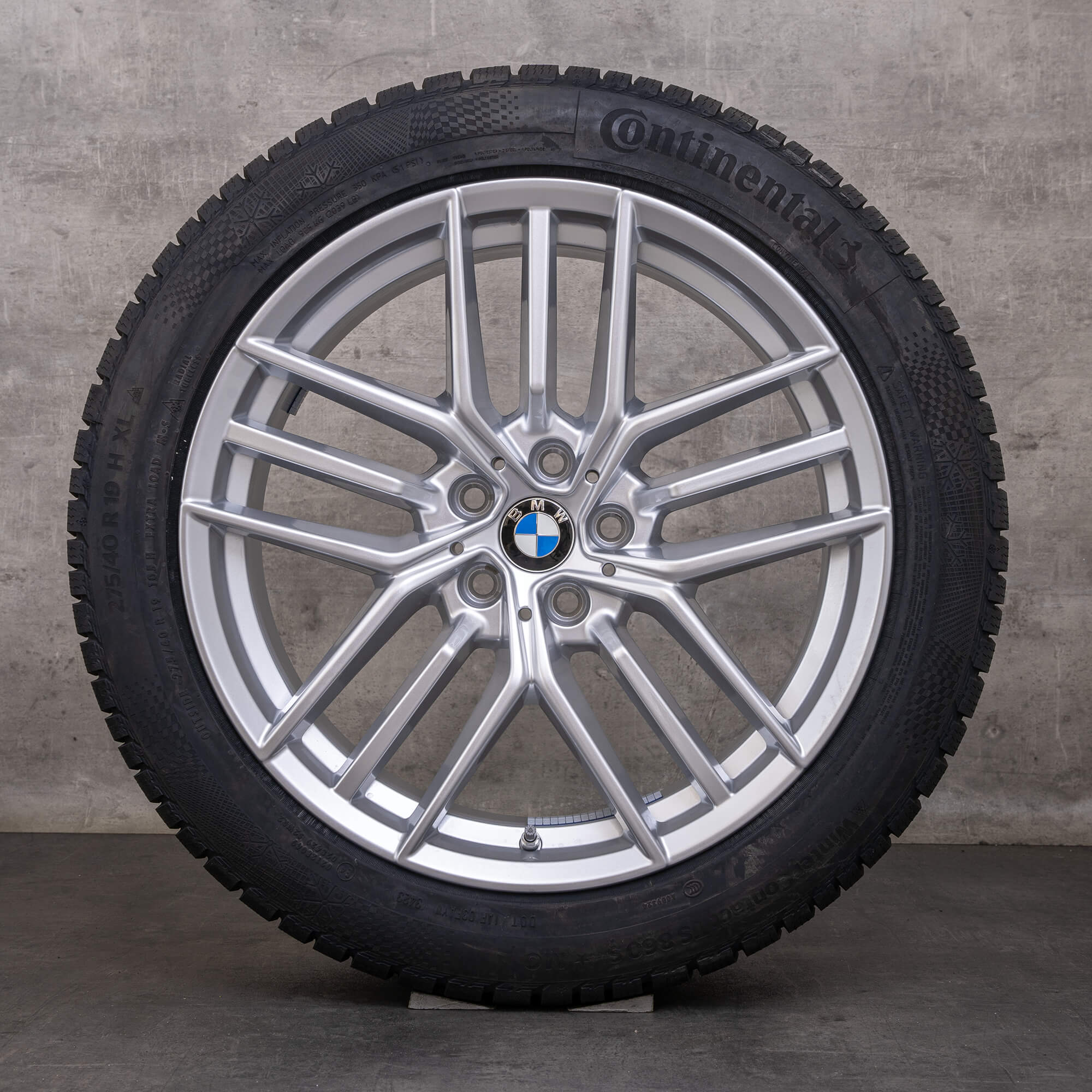 Original BMW 5er i5 Winterräder 19 Zoll G60 G61 Felgen 5A324D6 5A324D7 Styling 933 silber glanz NEU