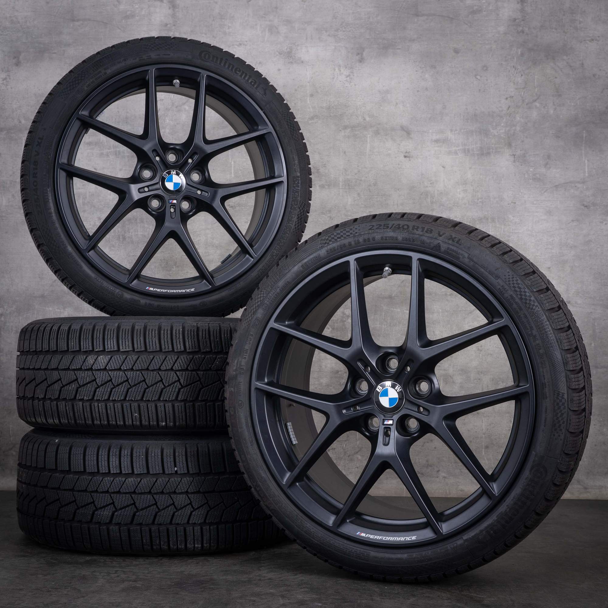 OEM BMW 1 Series 2 Series Winter Wheels 18inch F40 F44 Gran Coupe Rims Styling 554 M 8092354 Matte Black