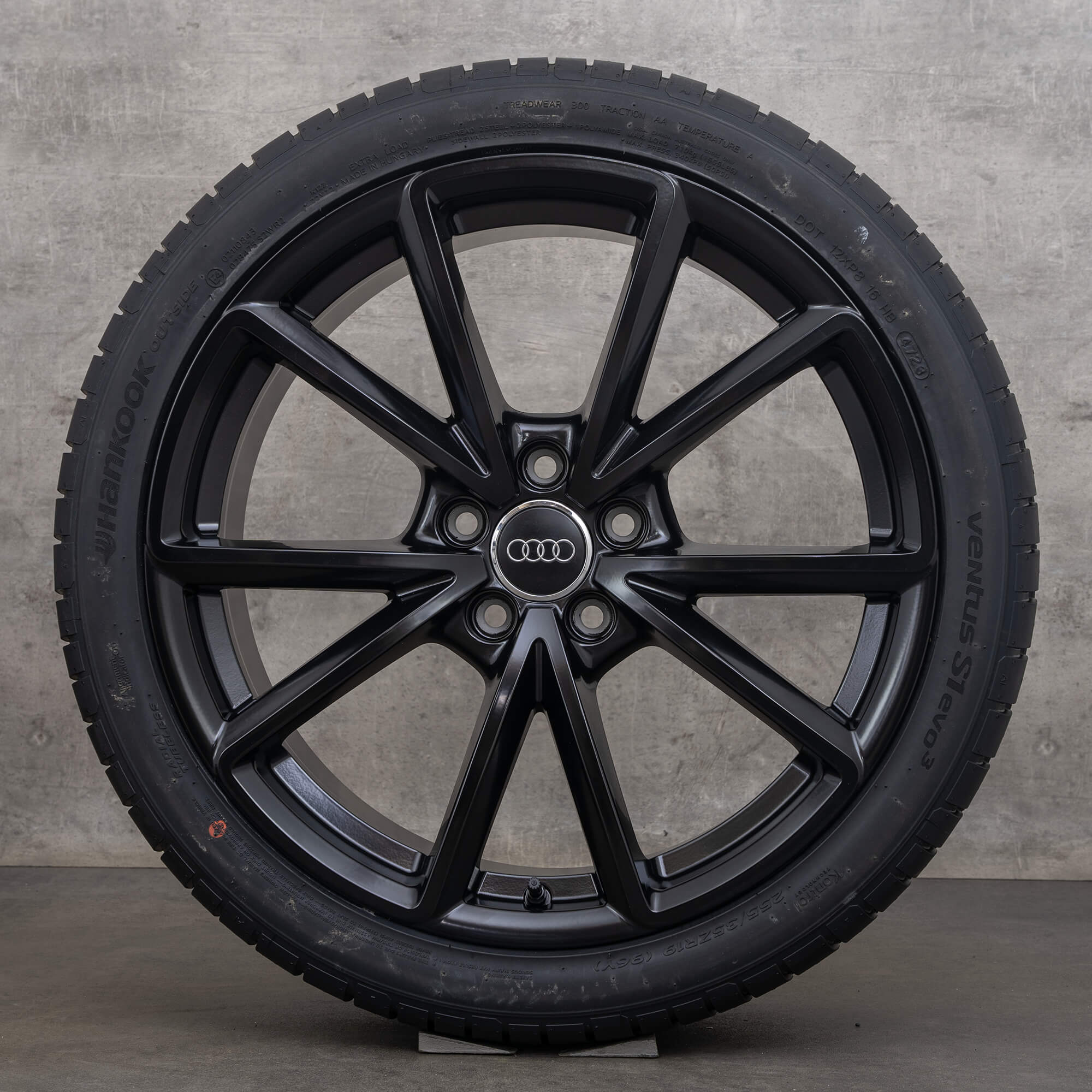 OEM Audi A4 S4 wheels 19 inch B8 8K summer 8K0601025CT black matt