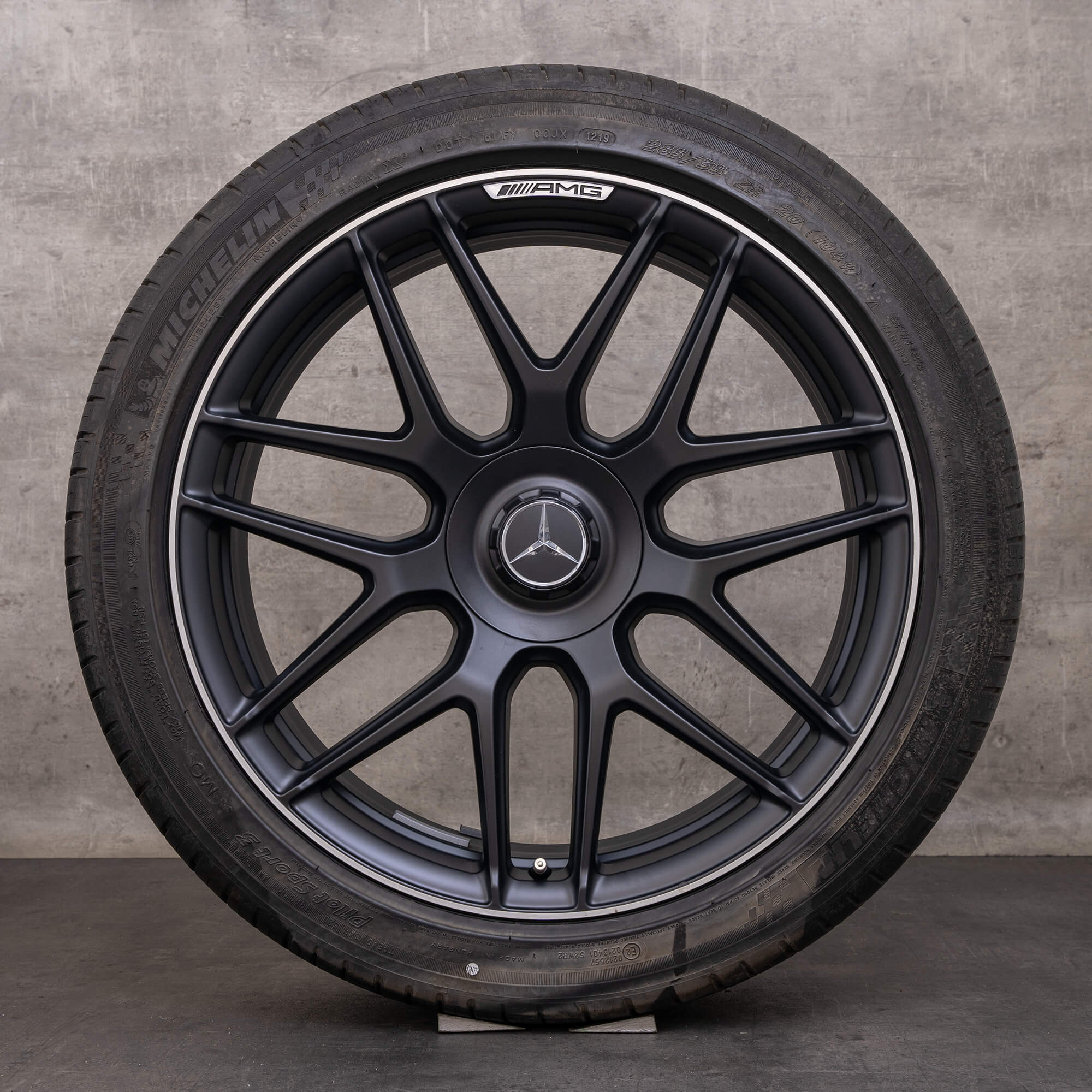 Orijinal Mercedes Benz S-Serisi S63 S65 AMG Jantlar 20 inç W222 C217 Yaz Jant Lastik A2224014200 A2224014300 siyah mat parlak kaplama