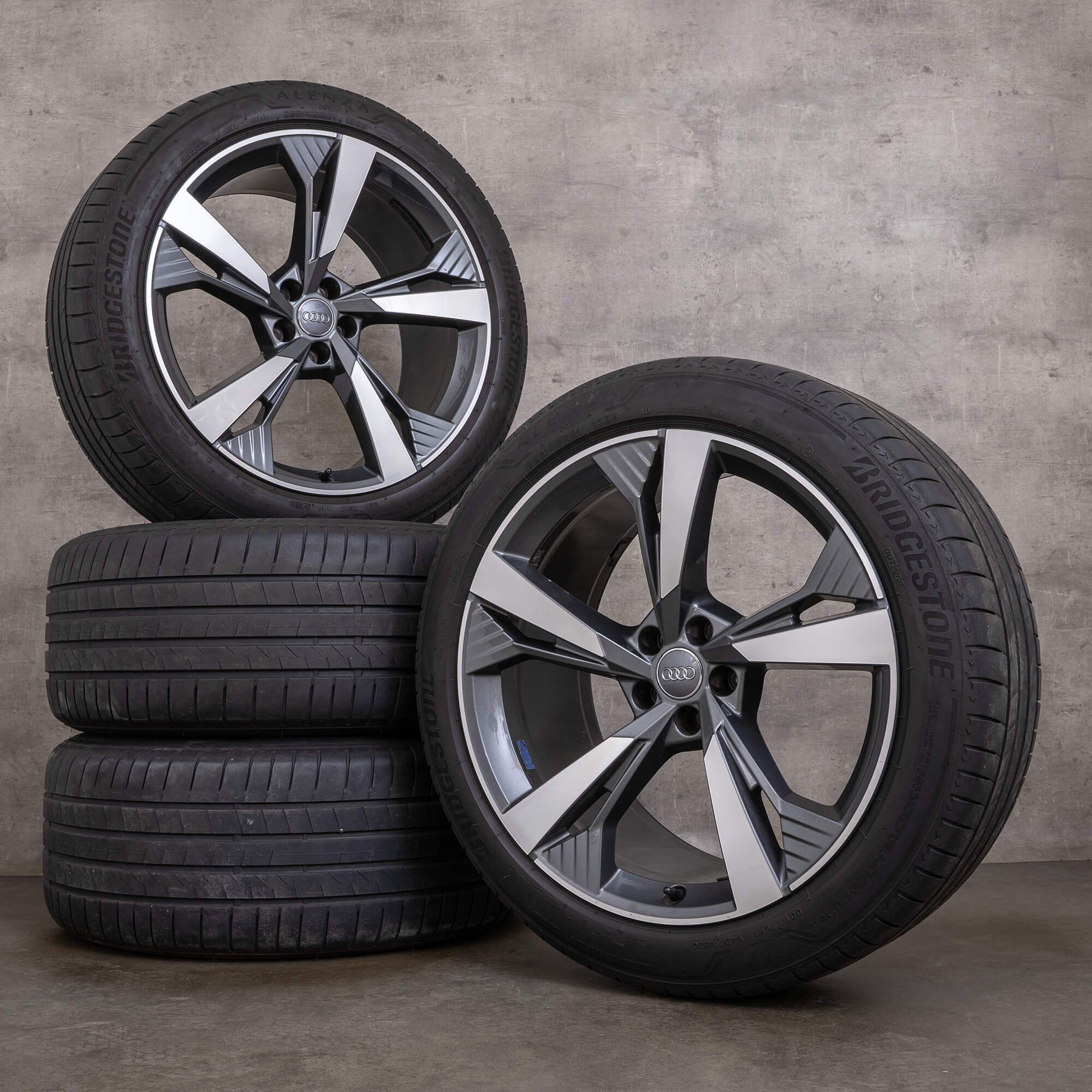 OEM Audi SQ8 e-tron rims 21 inch GE summer wheels 4KE601025H anthracite glossy turned
