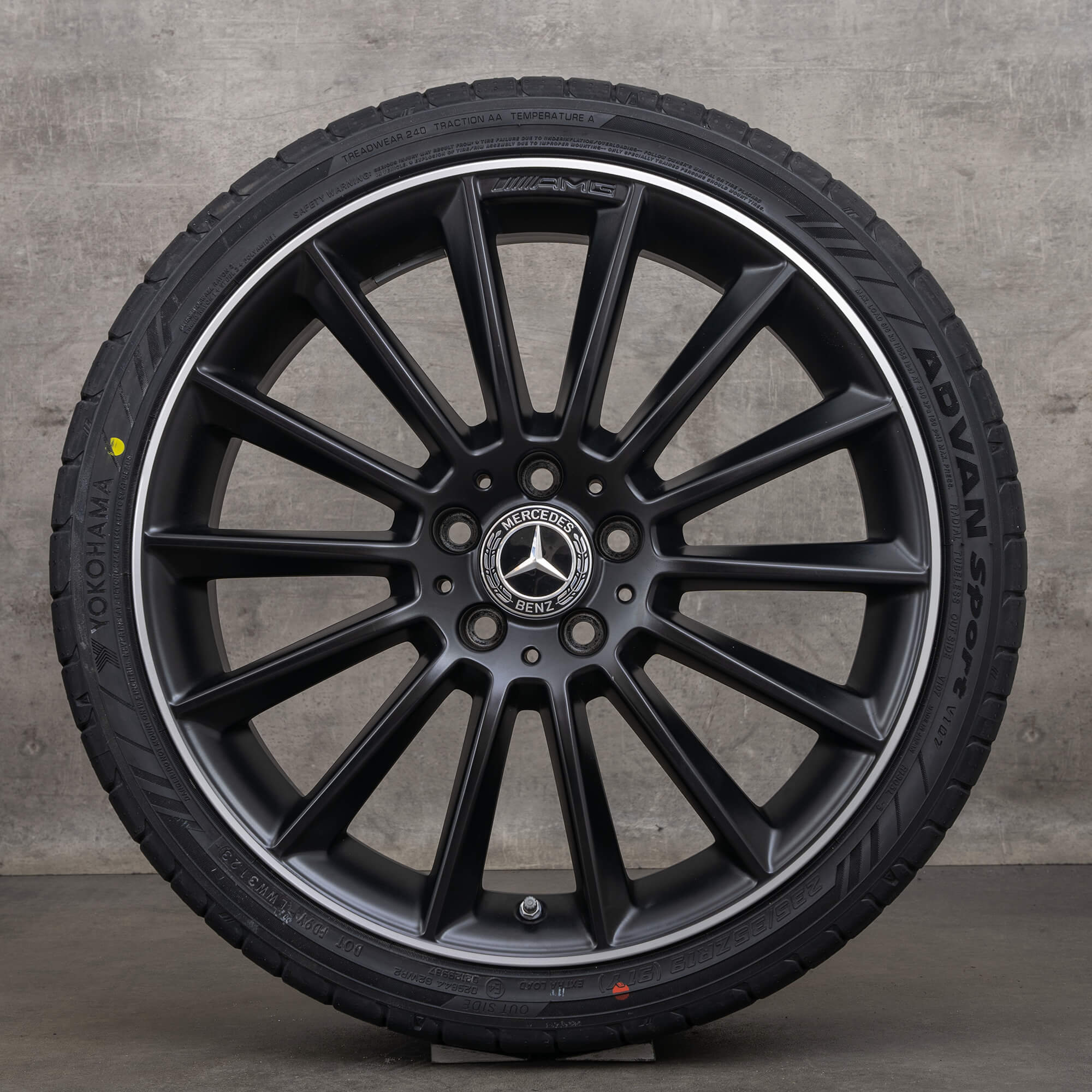 OEM Mercedes Benz A-Class A35 AMG Rims 19 inch W177 V177 Summer wheels A1774011900 black satin finished