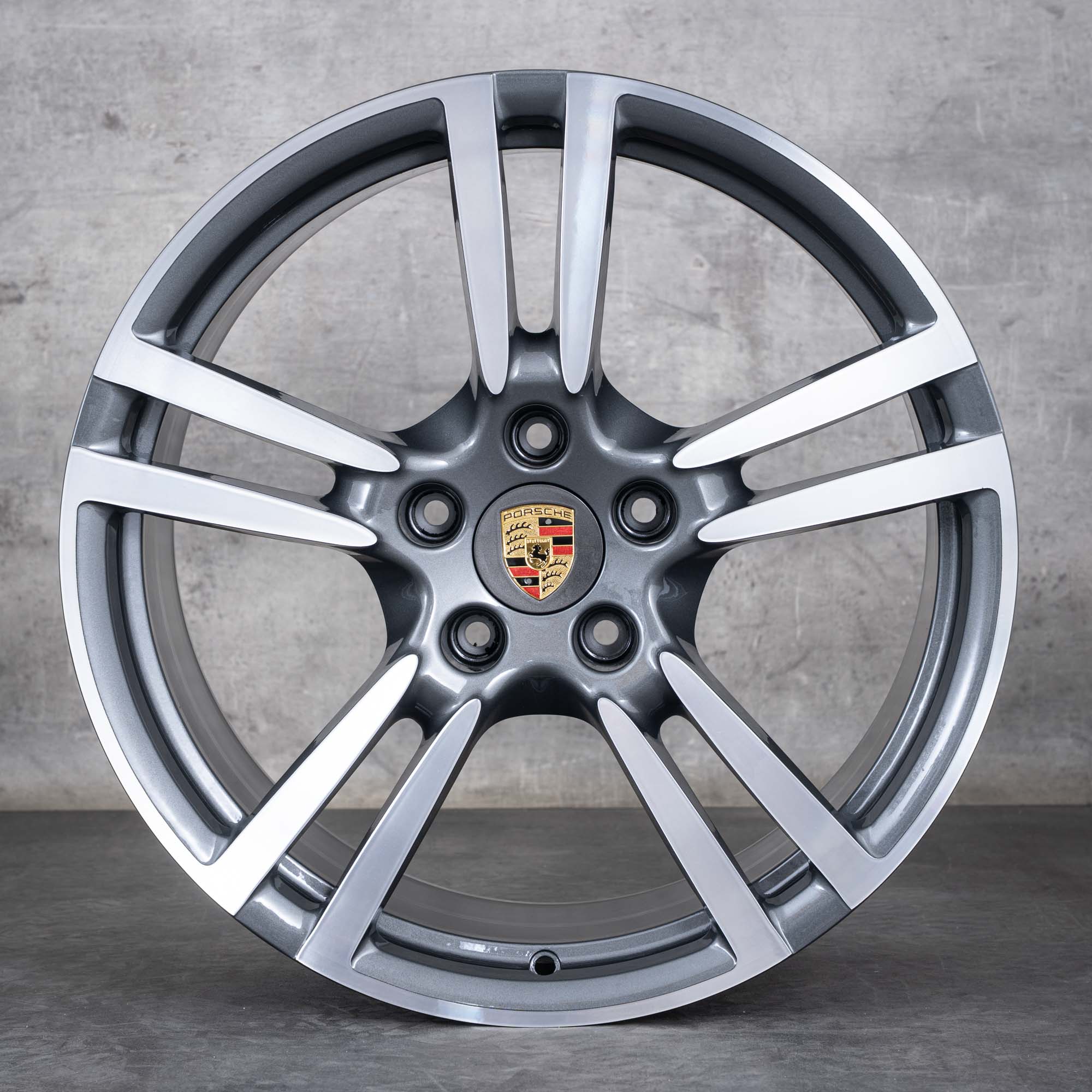 Oryginalna felga Porsche Panamera 970 20 cali nr kat 97036219201 911 Turbo II tytan diamond cut NOWA