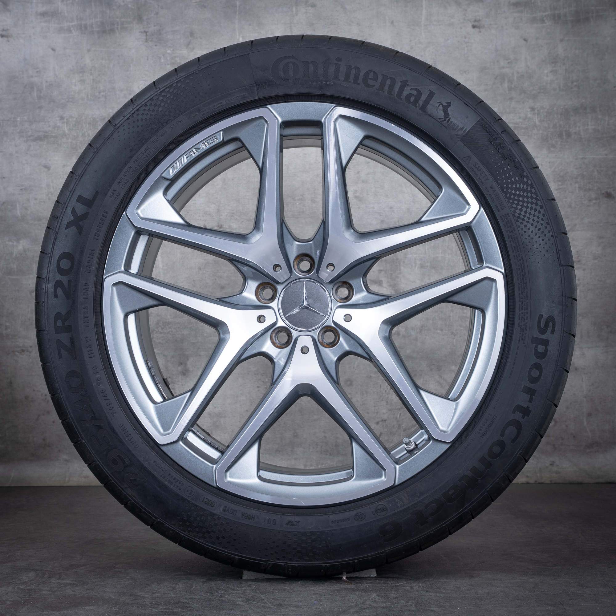 Originale Mercedes Benz GLC 63 & S AMG fælge 20 tommer X253 C253 sommerdæk A2534013600 A2534013700 himalaya grey poleret