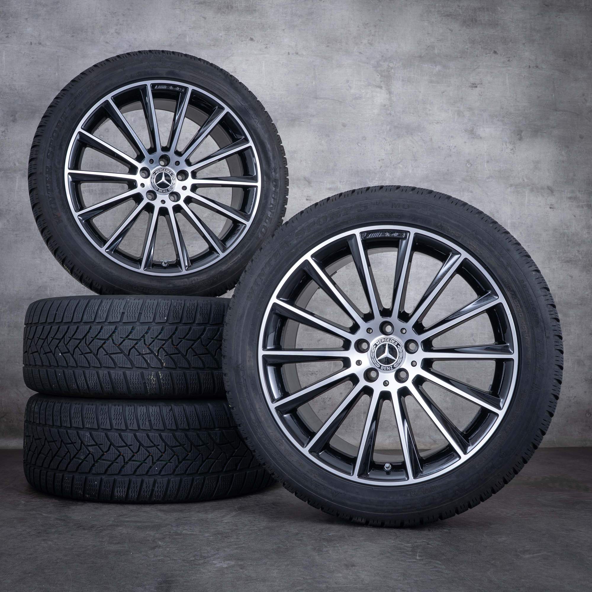 Original Mercedes Benz GLC 43 AMG Winterräder 20 Zoll X253 C253 Felgen A2534011900 A2534012700 schwarz glanzgedreht