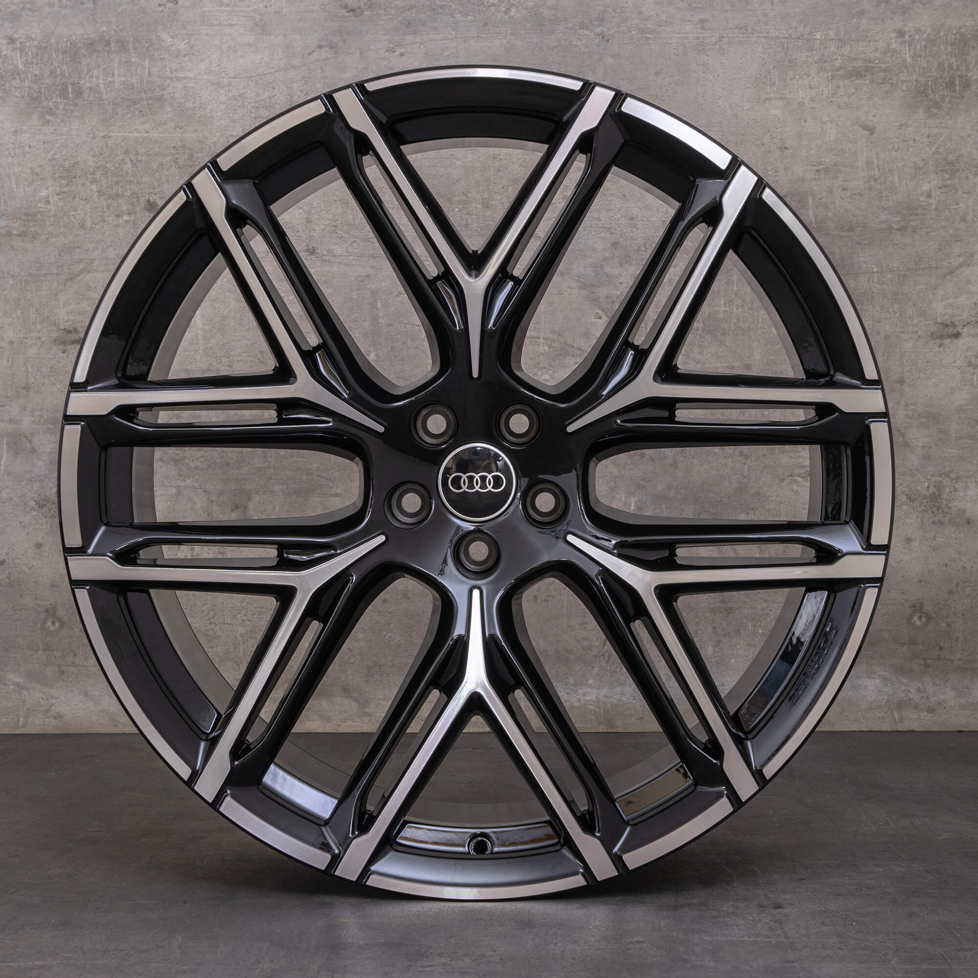 Jantes Audi RS Q8 jantes de alumínio 4M8 23 polegadas 4M8601025BJ preto polido