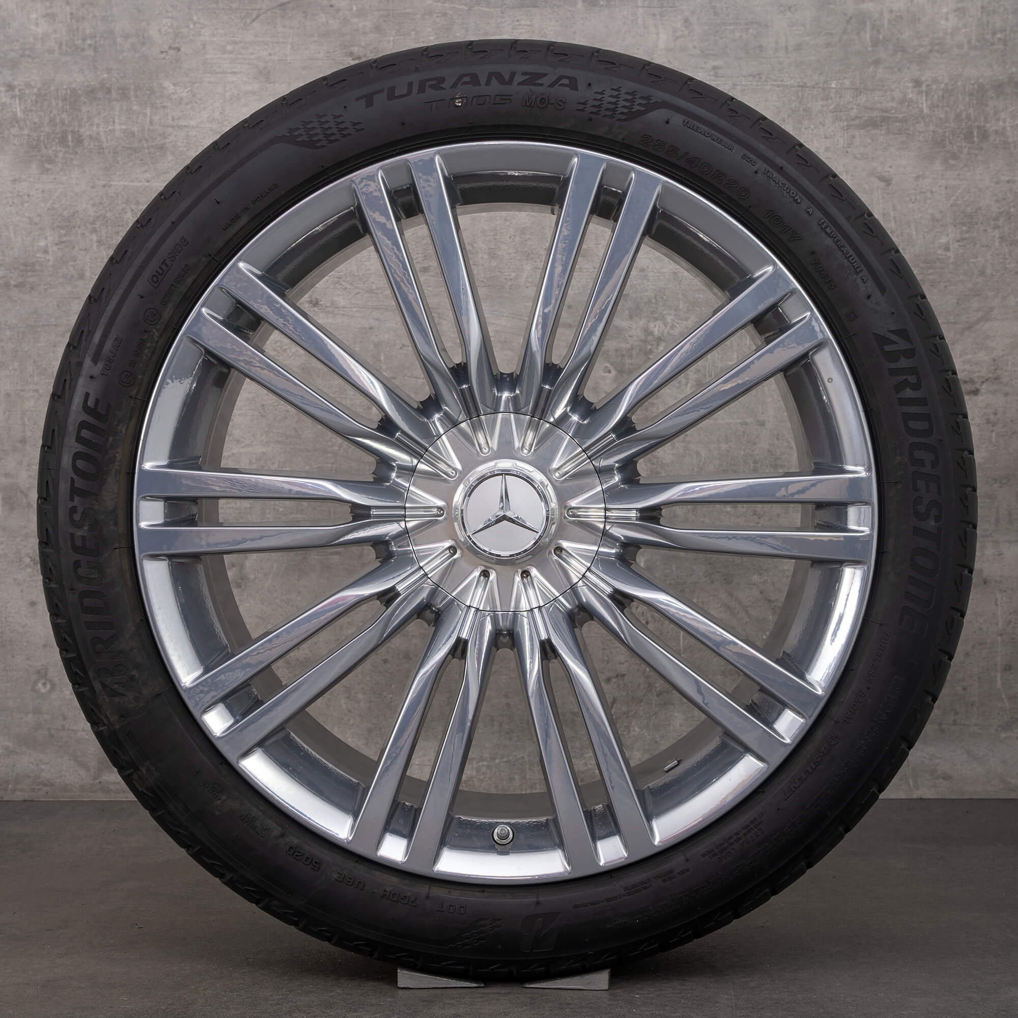 Alkuperäiset Maybach Mercedes Benz S-sarja vanteet 20 tuuman W223 Z223 kesäpyörät A2234014000 A2234014100 kiiltävät tiivistetyt kesärenkaat.