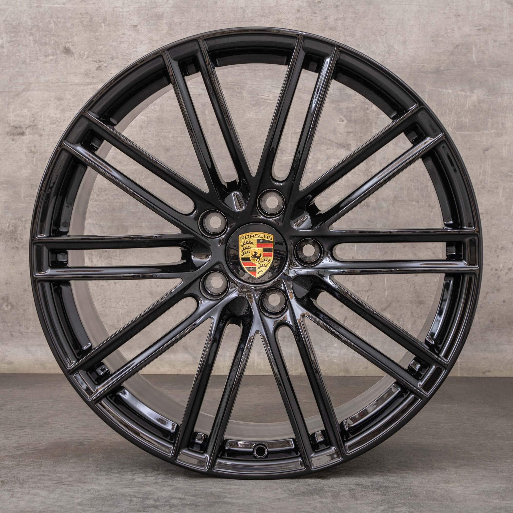 Oryginalne felgi Porsche Boxster Cayman 718 20 cali 982 Styling 911 Turbo 982601025F 982601025AF czarny połysk NOWOŚĆ
