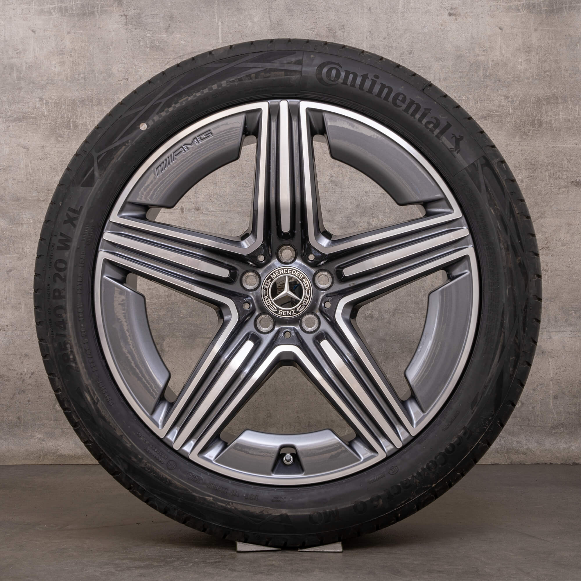 Original Mercedes Benz GLC AMG Winterräder 20 Zoll X254 C254 Felgen A2544010600 A2544010700 himalaya grey glanzgedreht NEU