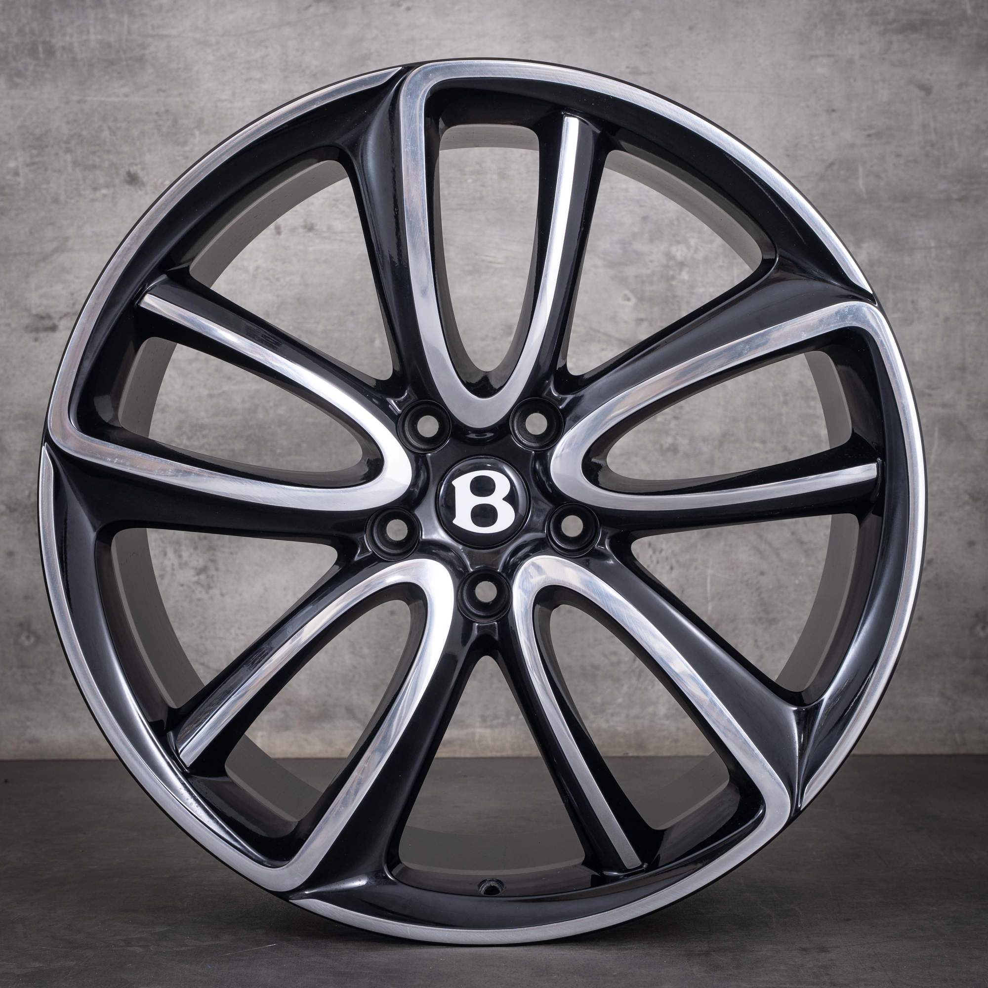 OEM Bentley Continental GT GTC Flying Spur 22inch rims 3S 3SA601025AK 3SA601025AL diamond cut black