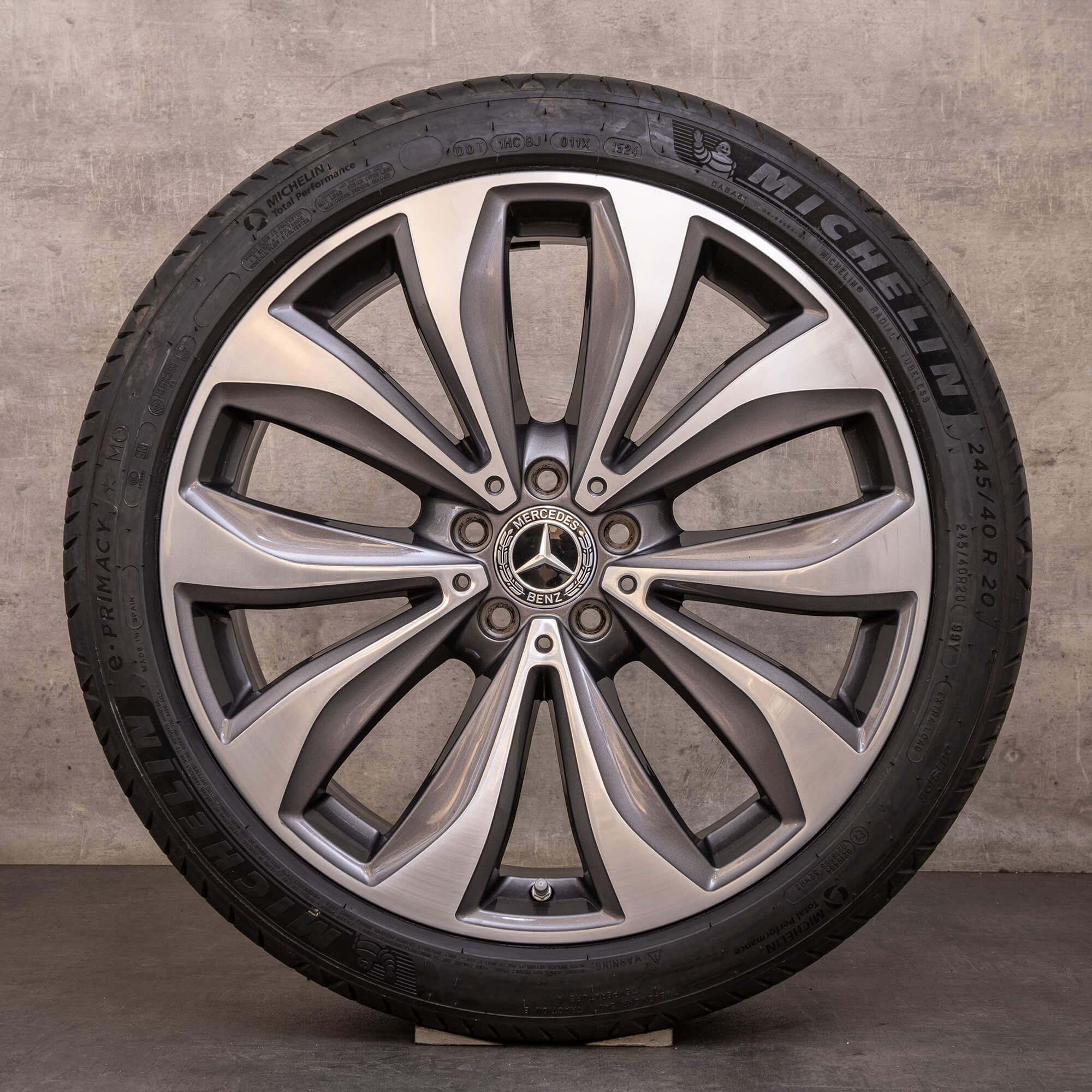 Orijinal Mercedes Benz E-Serisi jantlar 20 inç X213 All Terrain yaz jant lastik A2534012300 A2134014500 himalaya gri parlak tornalı